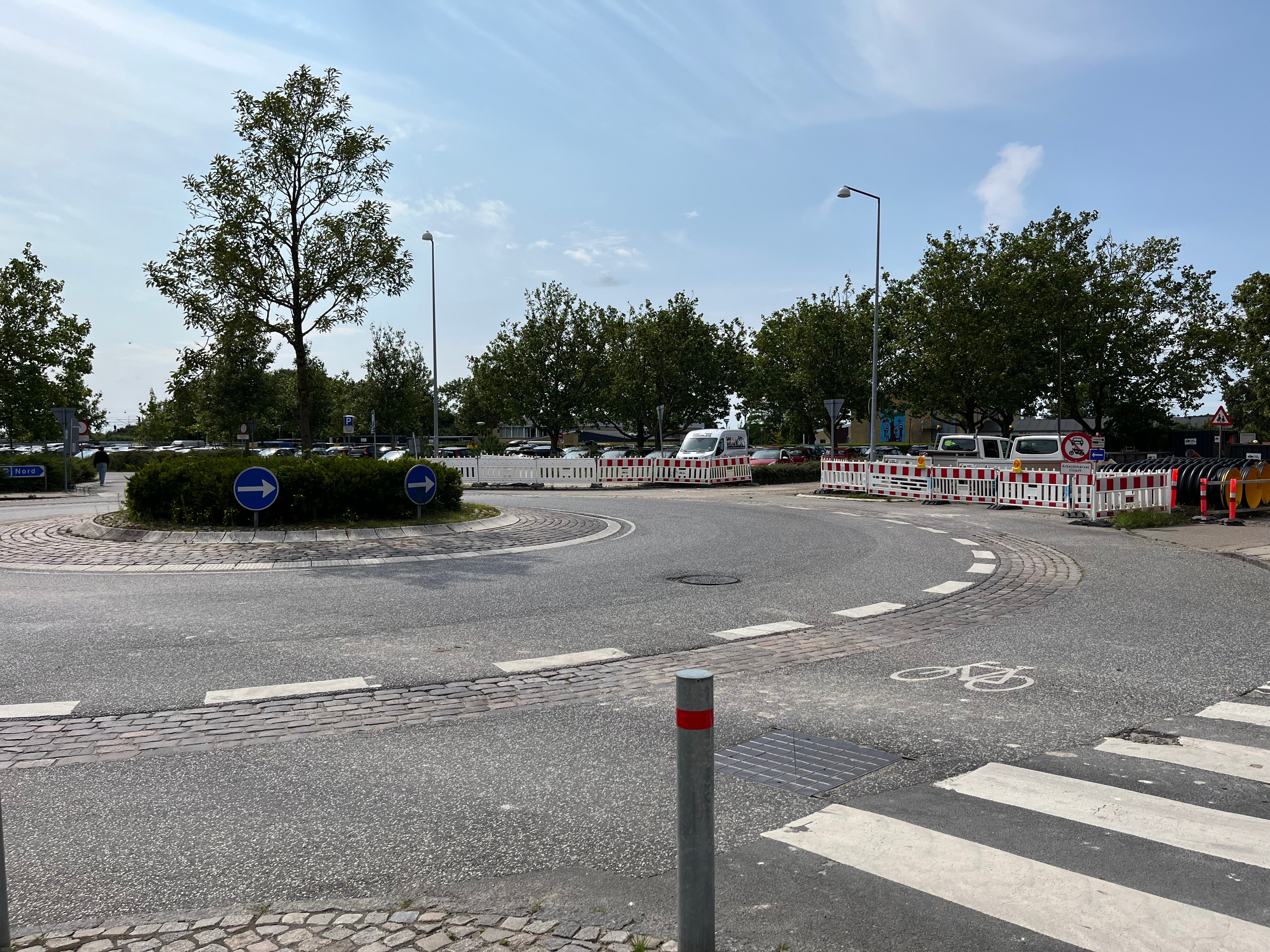 Rundkørslen vil være lukket frem til slutningen af oktober.