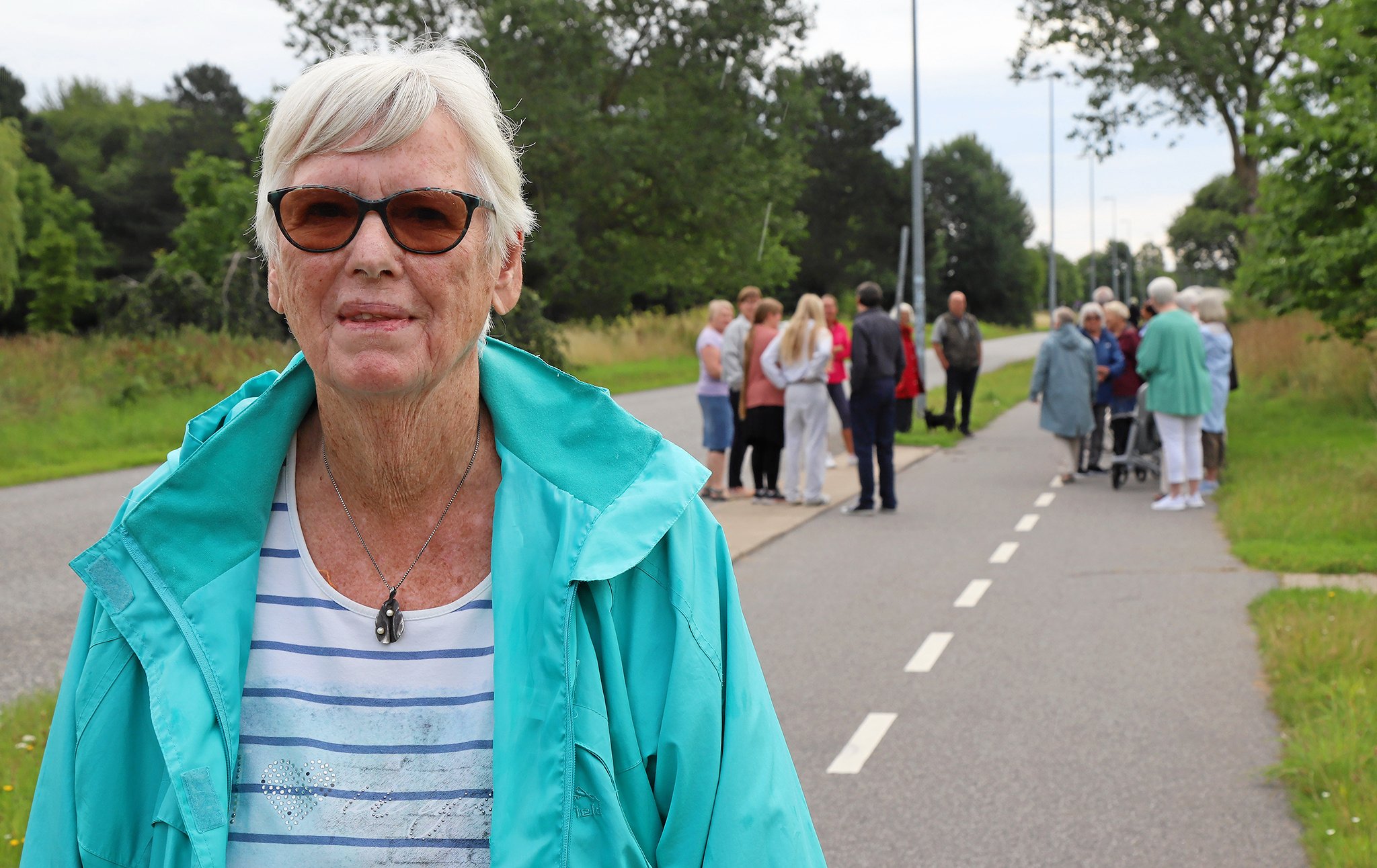 Aase Rothmann er en af de beboere i Enghave Park, der ærgrer sig over, at bussen ikke længere stopper ved boligerne.