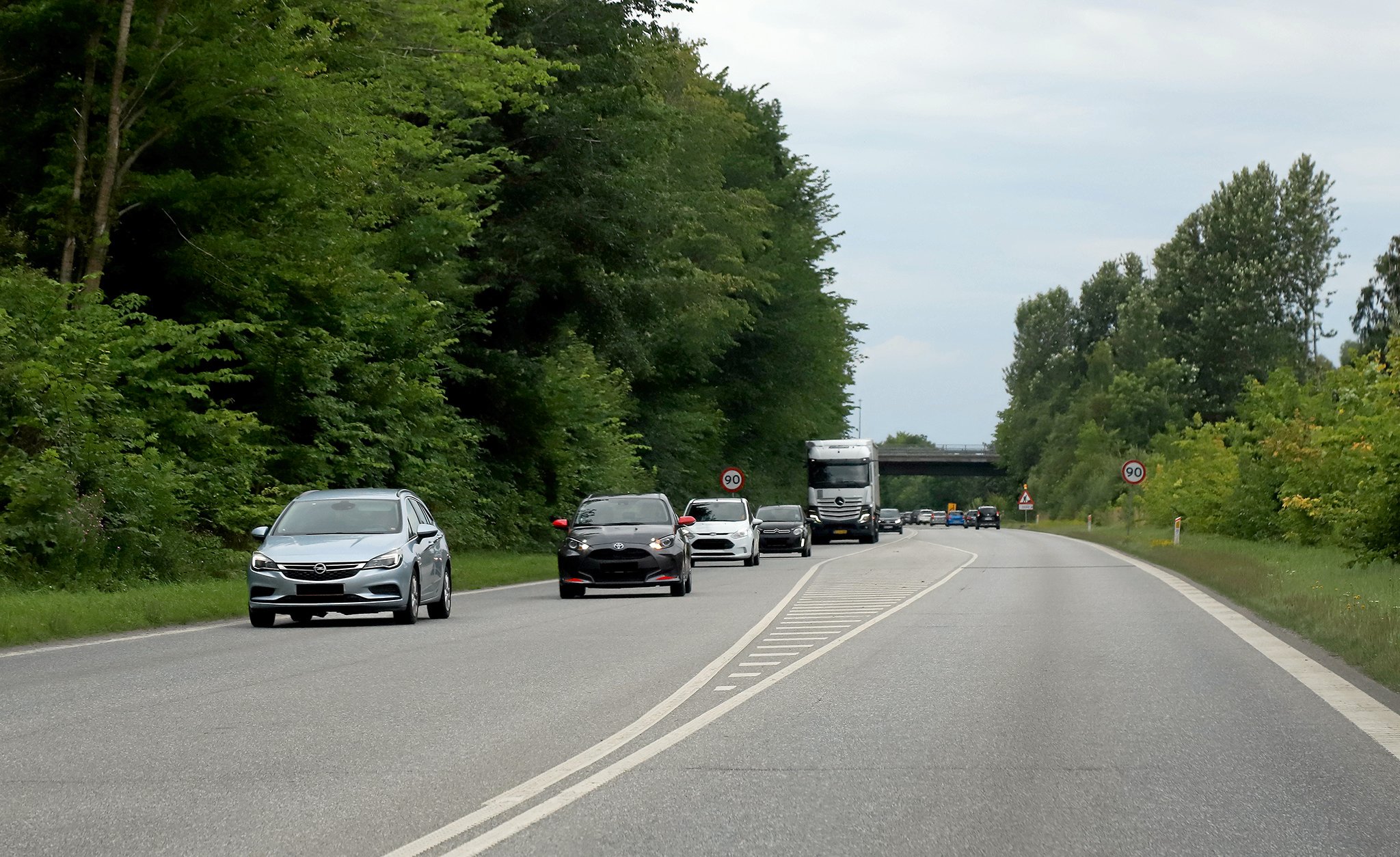 Ulykken skete her på Hillerødmotorvejens forlængelse tæt på Brødeskovvej.