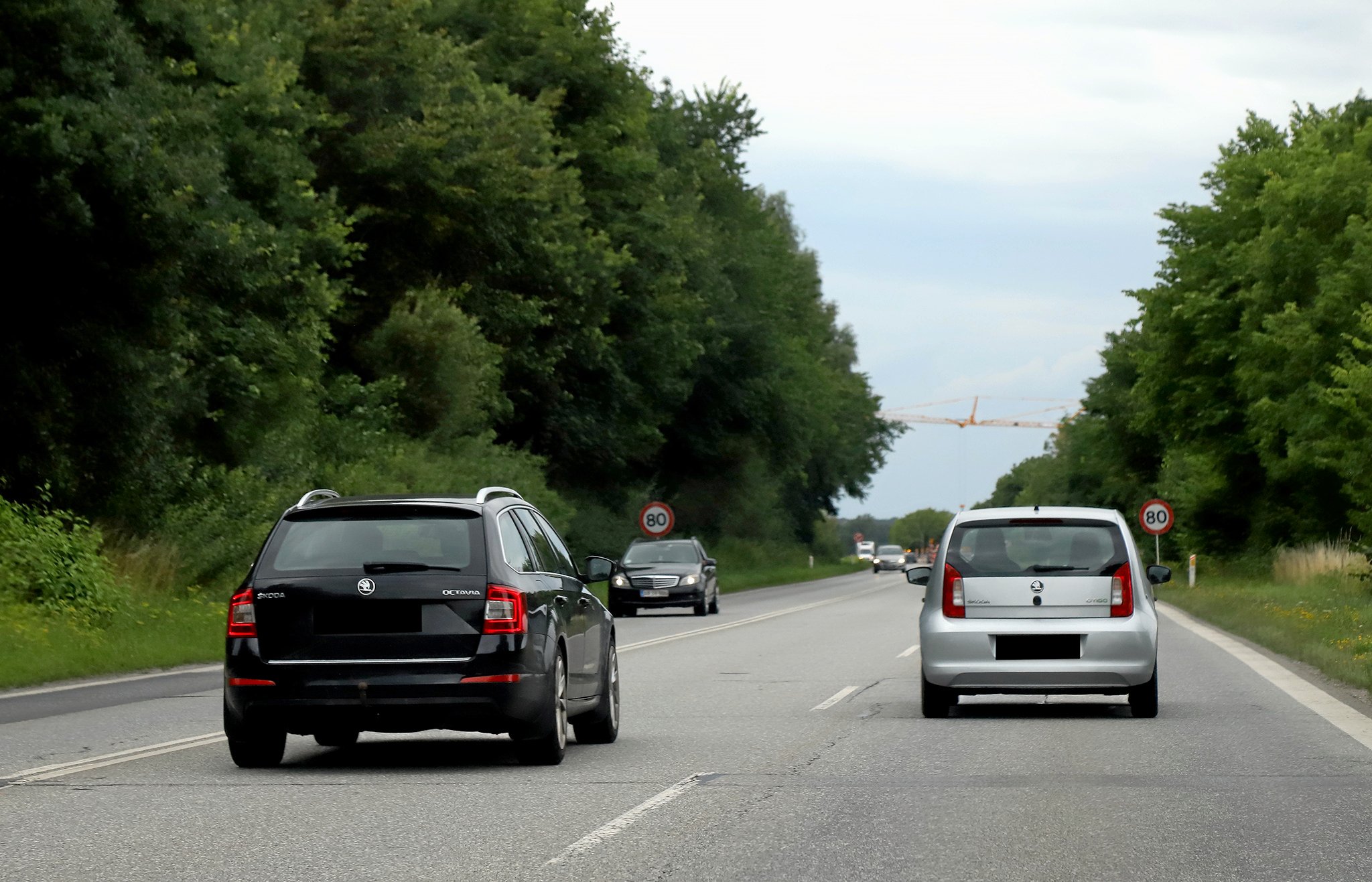 Hillerødmotorvejens forlængelse ved Brødeskov tæt på, hvor ulykken skete 6. juli 2024.