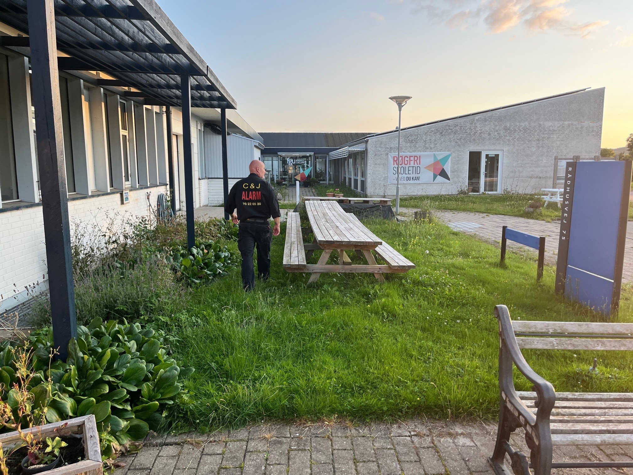 Christian Petersen fra J & C Alarm runderer FGU i Odsherred.
