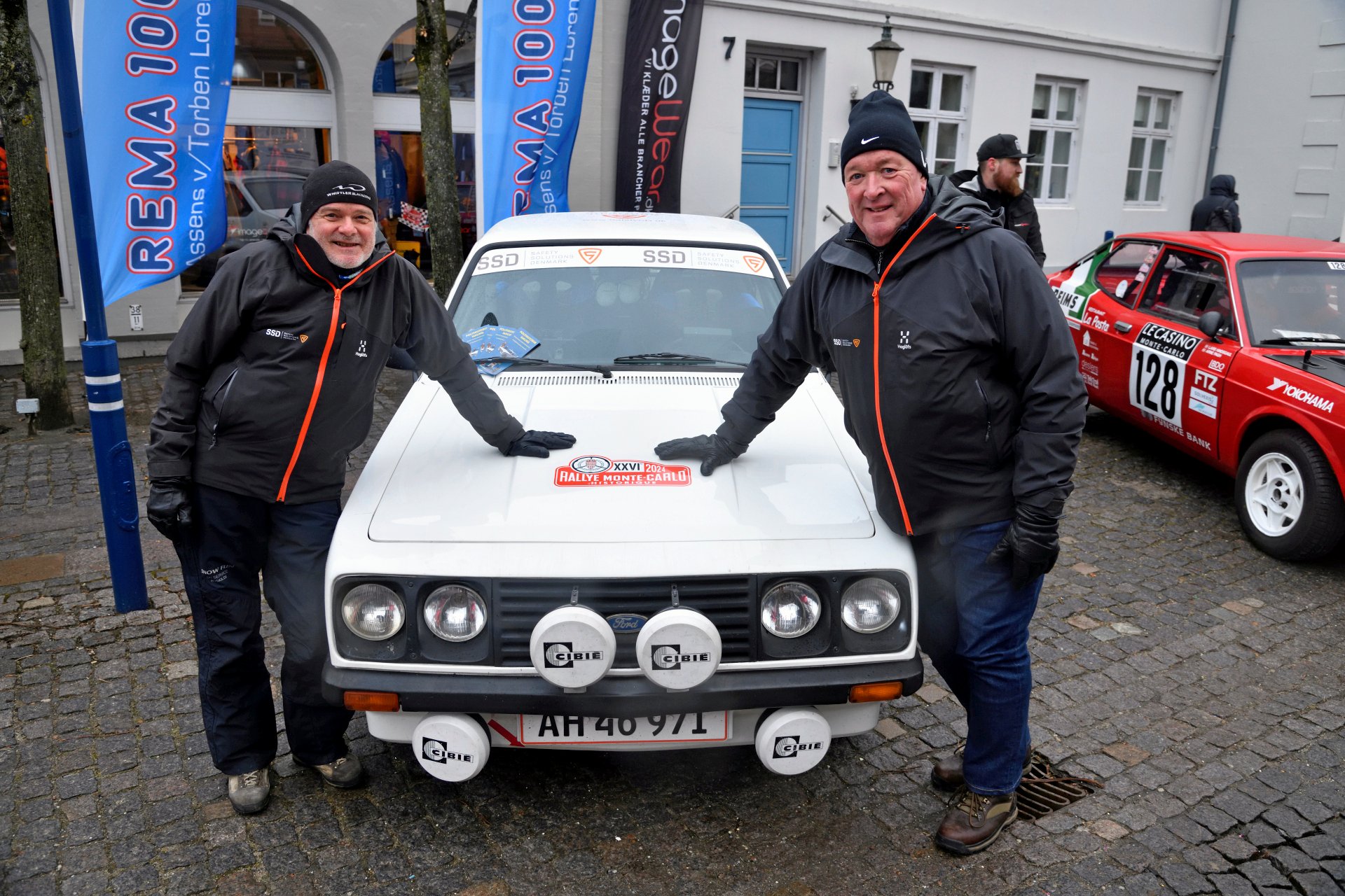 Michael Kristiansen fra Greve og Michael Andersen fra Brøndby stiller op i en Ford Escort 1600 fra 1975.