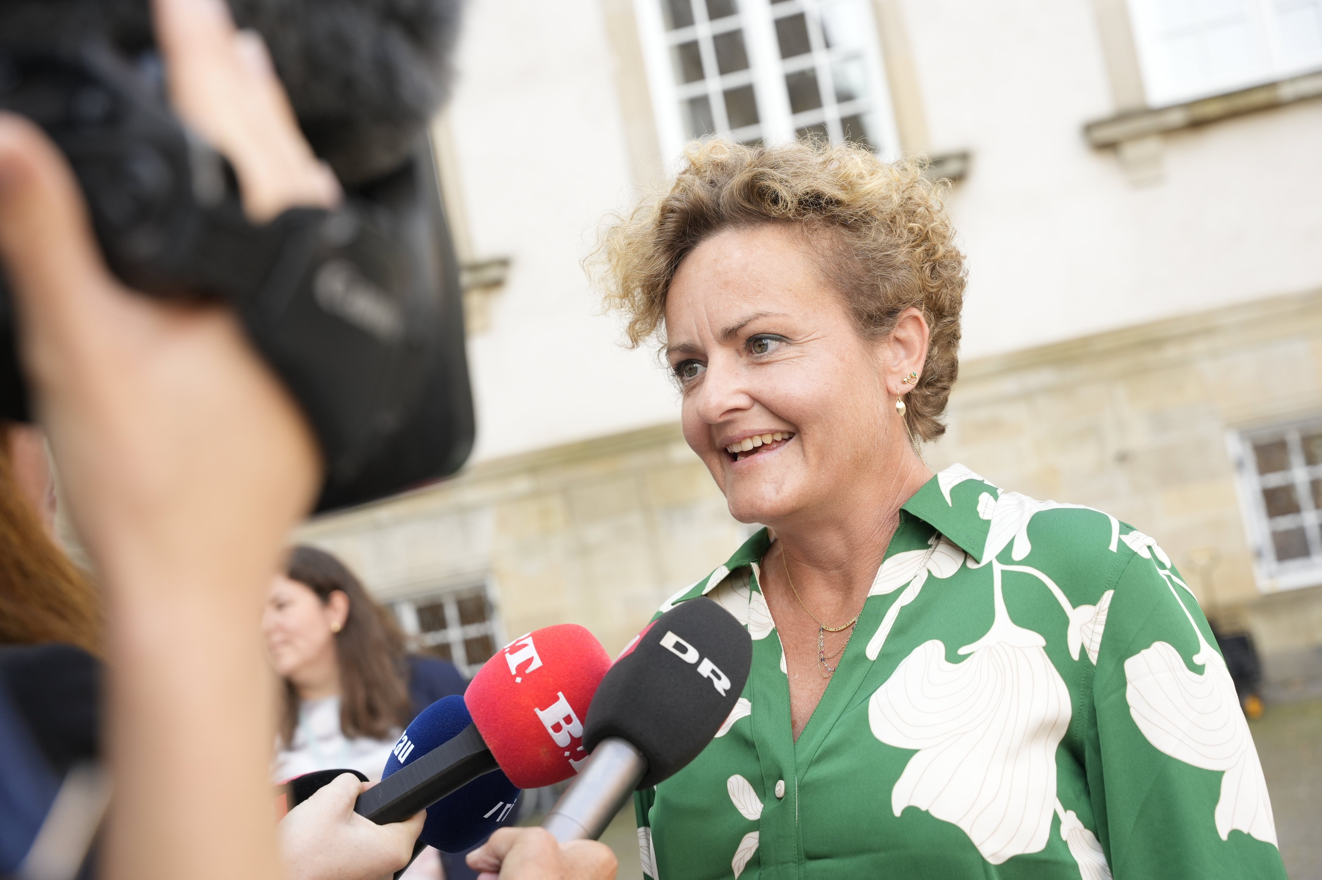 Pernille Rosenkrantz-Theil ankommer til Statsministeriet. Hun stopper torsdag som minister.