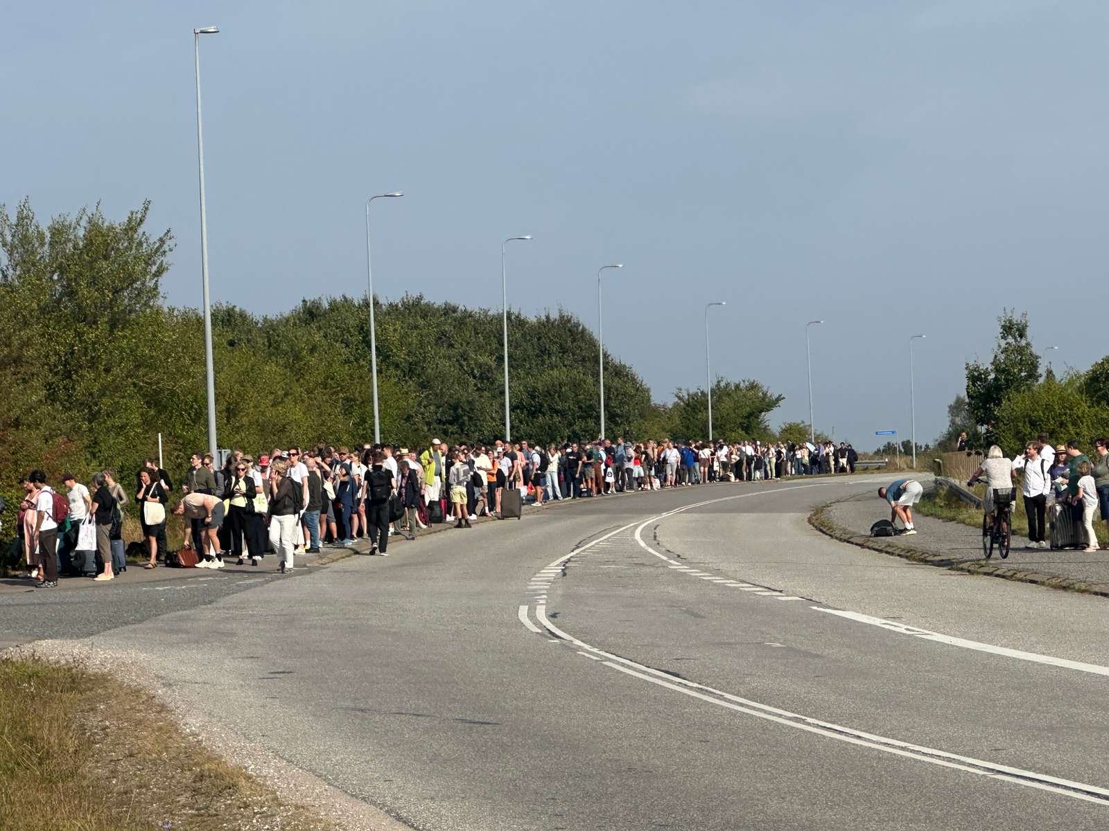 Lange køer til togbusser på Korsør Station