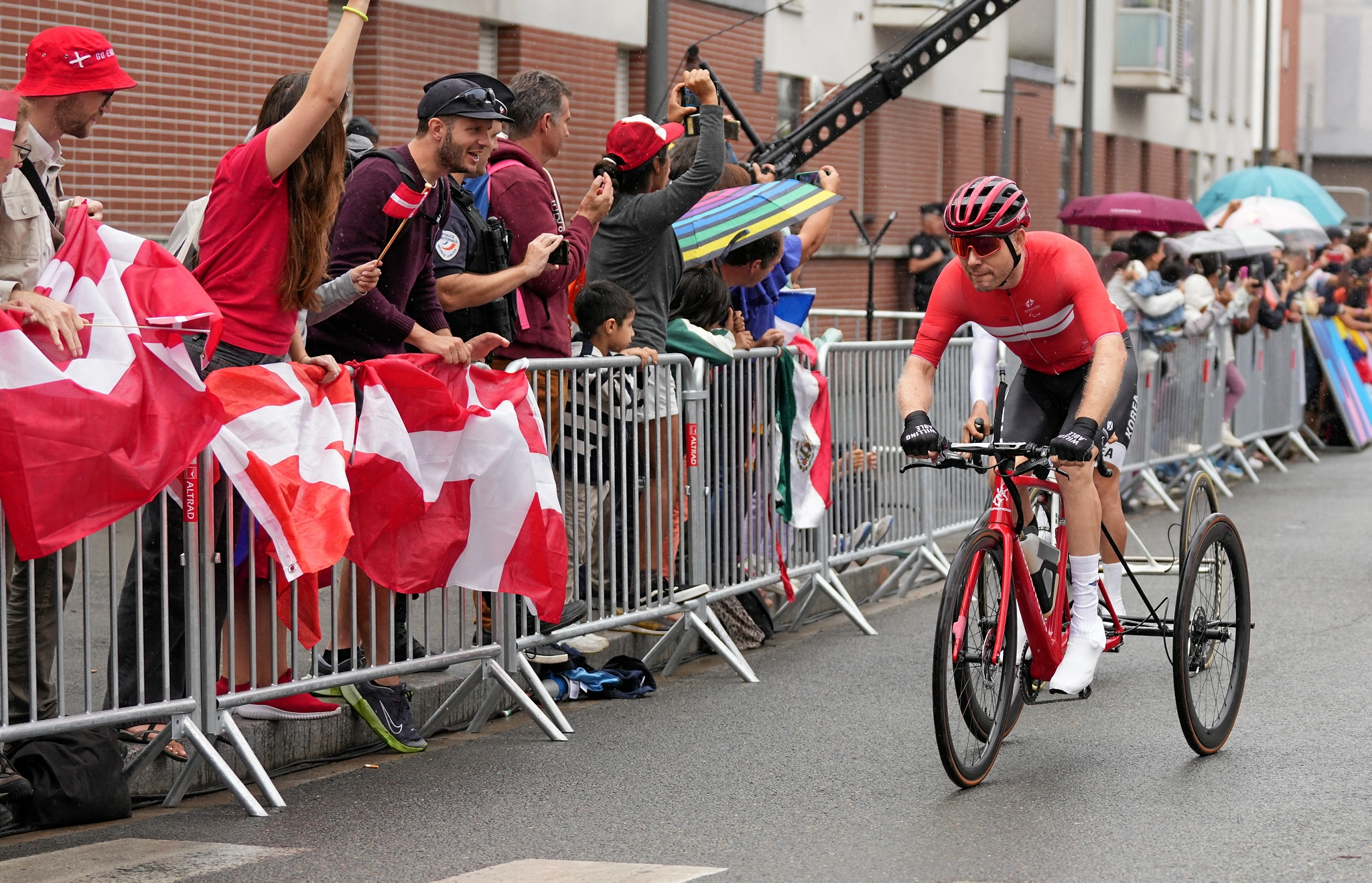 Paracykelrytteren Martin Heggelund fra Roskilde under linjeløbet. - Maja Smiejkowska Paracykelrytteren Martin Heggelund fra Roskilde under linjeløbet.