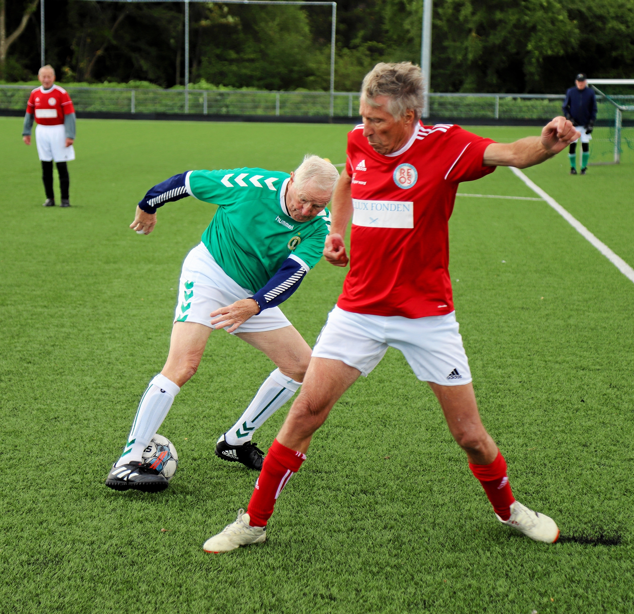 Kampen for de over 80-årige spillere var arrangeret af Roskildeegnens Oldboys Sammenslutning. - Allan Nørregaard Kampen for de over 80-årige spillere var arrangeret af Roskildeegnens Oldboys Sammenslutning.