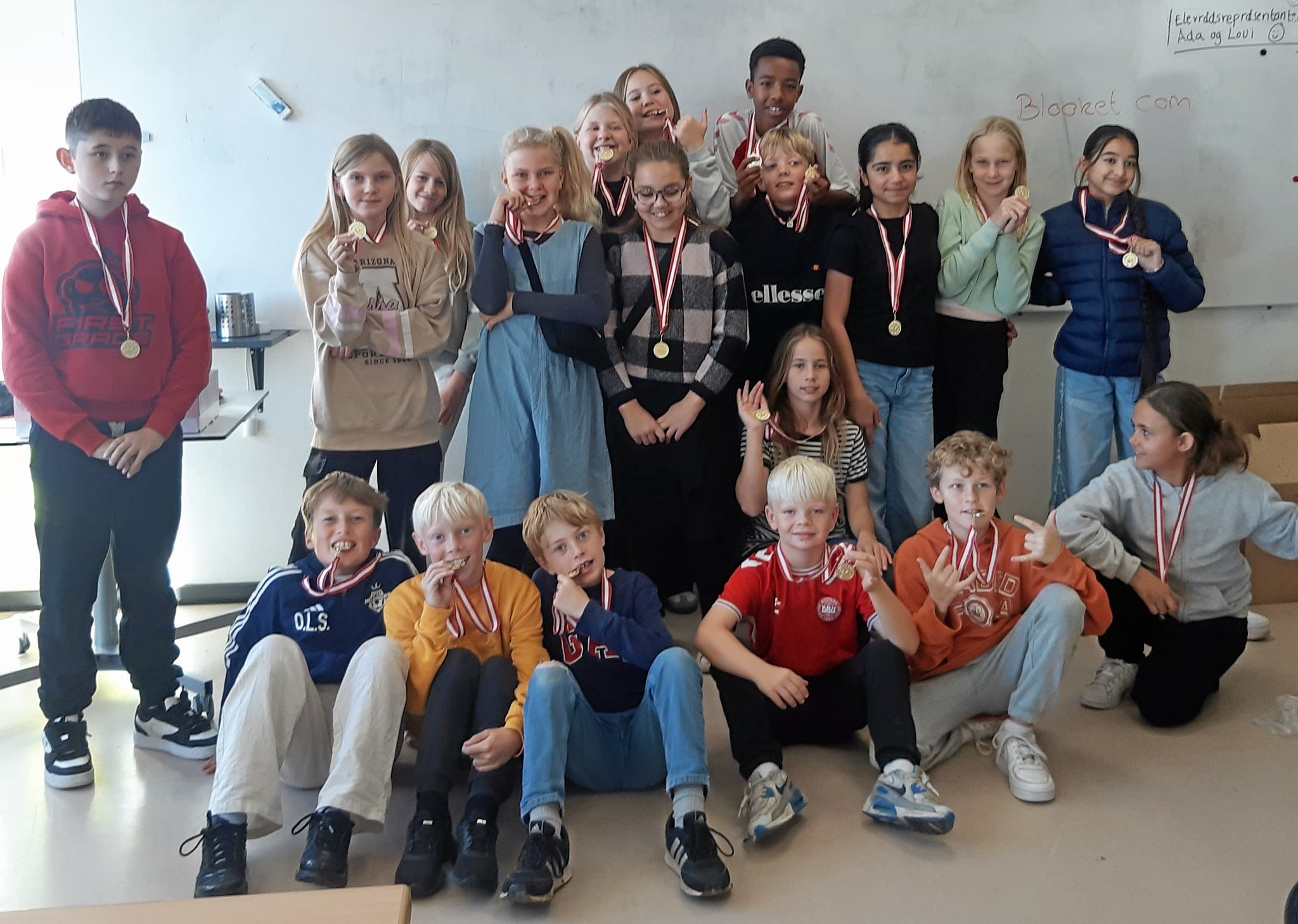 5B på Hundested Skole cyklede vandrepokal og guldmedaljer hjem tilbage i 2024