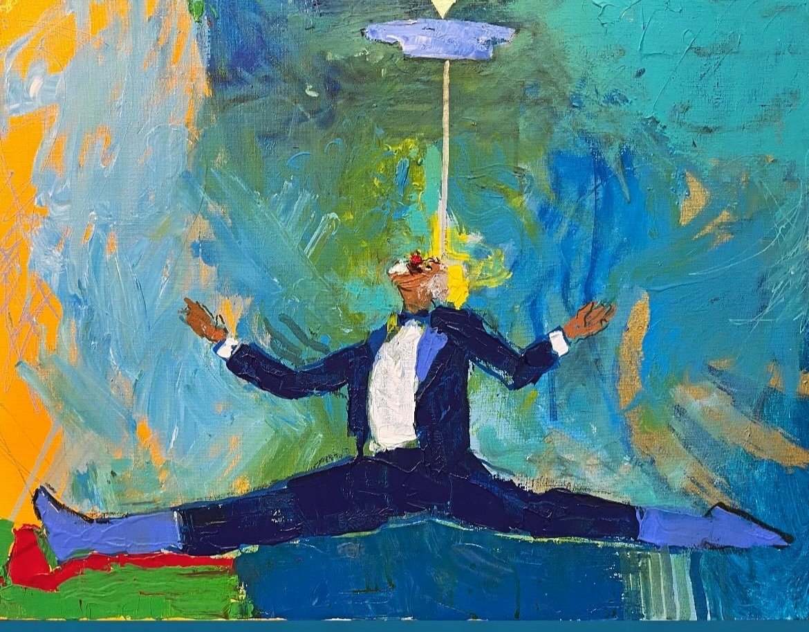 Stuur, stuur nummer - cirkus er den tydelige inspiration til billedet her af Adi Holzer.