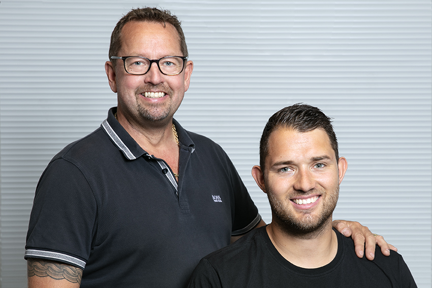 Direktør Jan Nissen med sønnen Oliver Nissen, der også er elektriker i familievirksomheden Hillerød El-Service A/S.