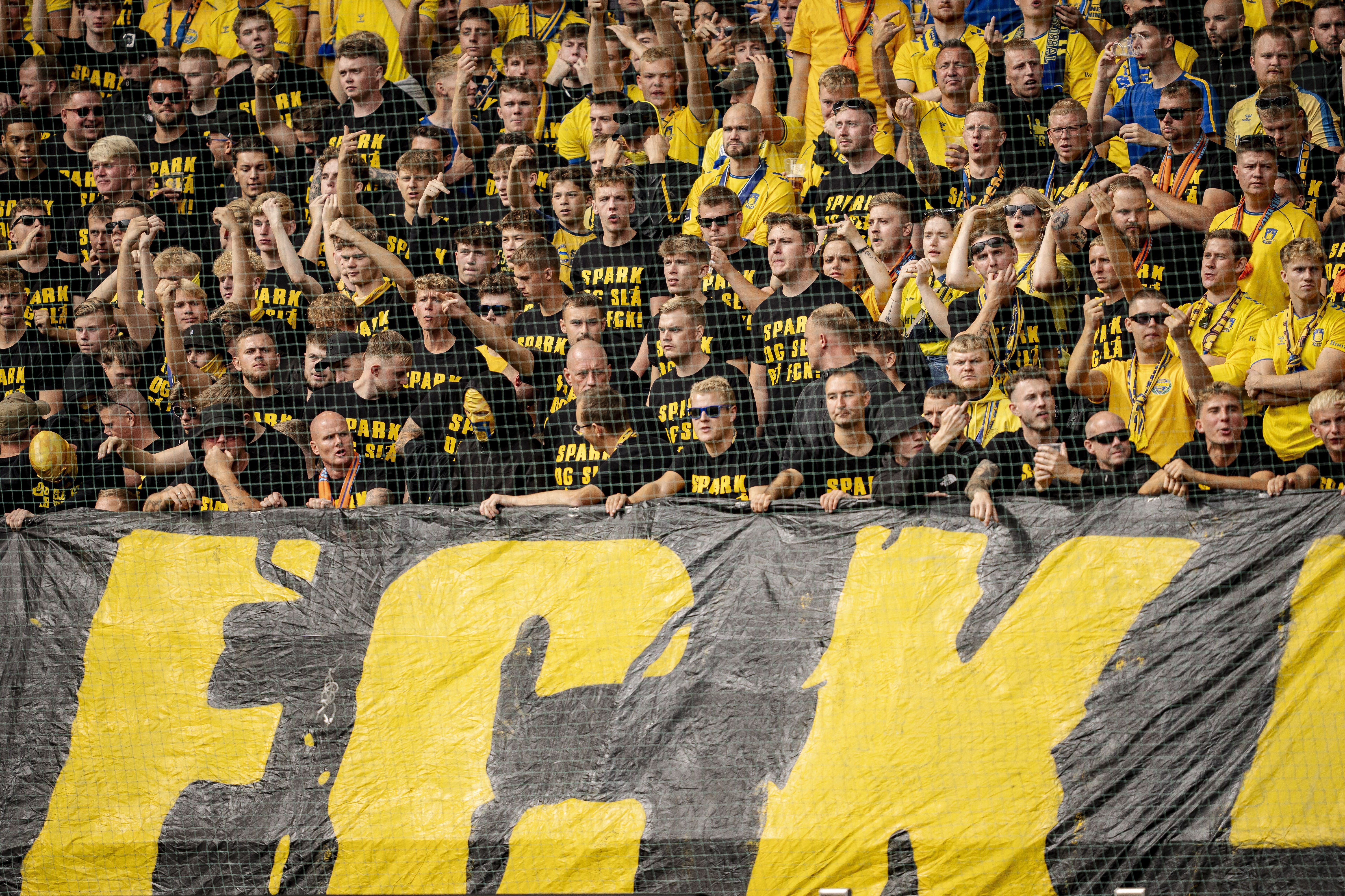 Brøndby-fans har lørdag været i slagsmål med fans fra FCK. (Arkivfoto).