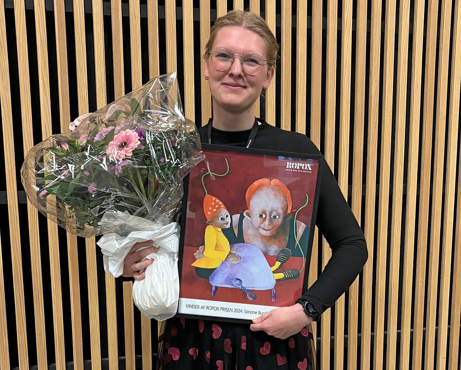 Den unge ergoterapeut Simone Bundgaard-Egeberg blev årets modtager af Ropox-prisen.