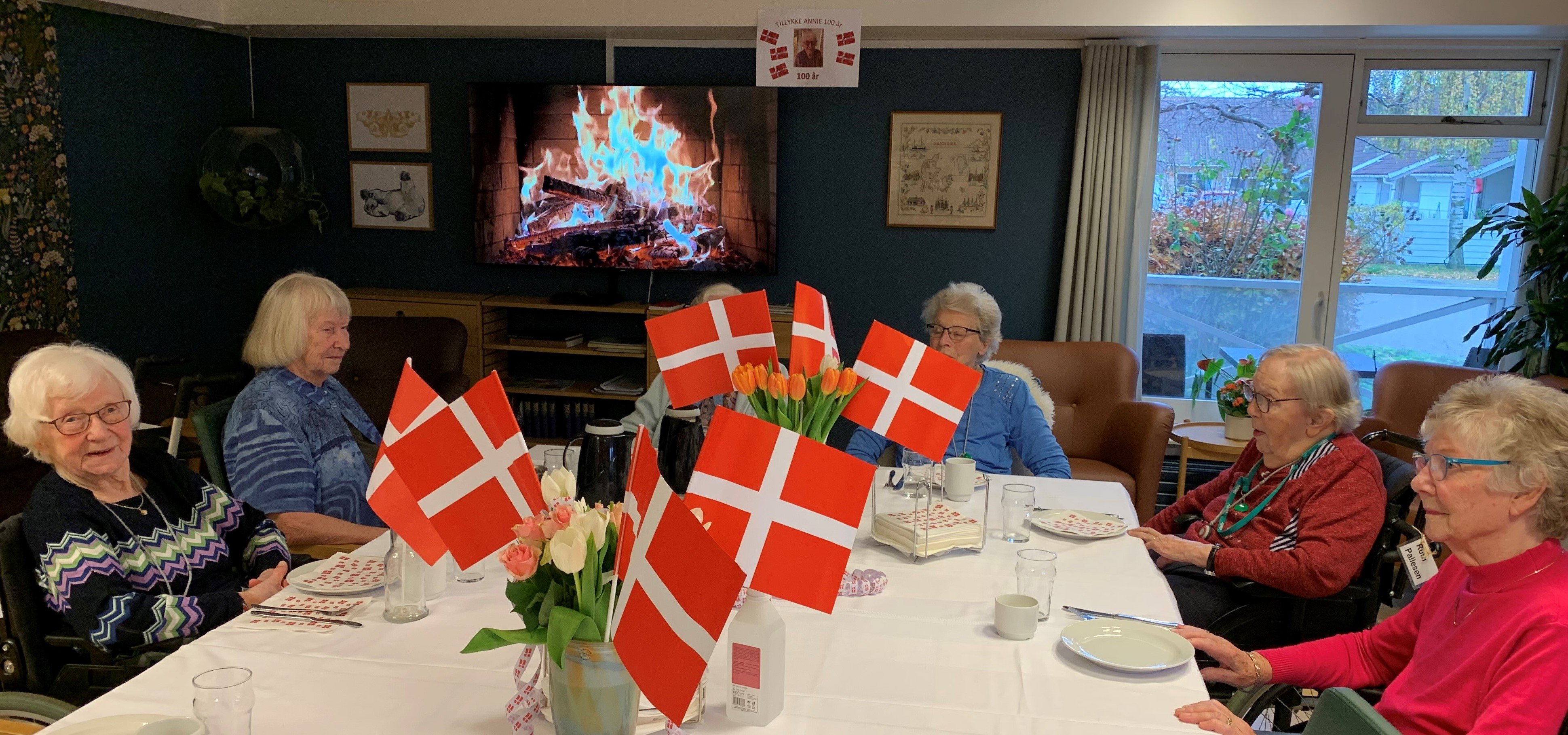 Der var pyntet op til den store guldmedalje ved fødselsdagen.