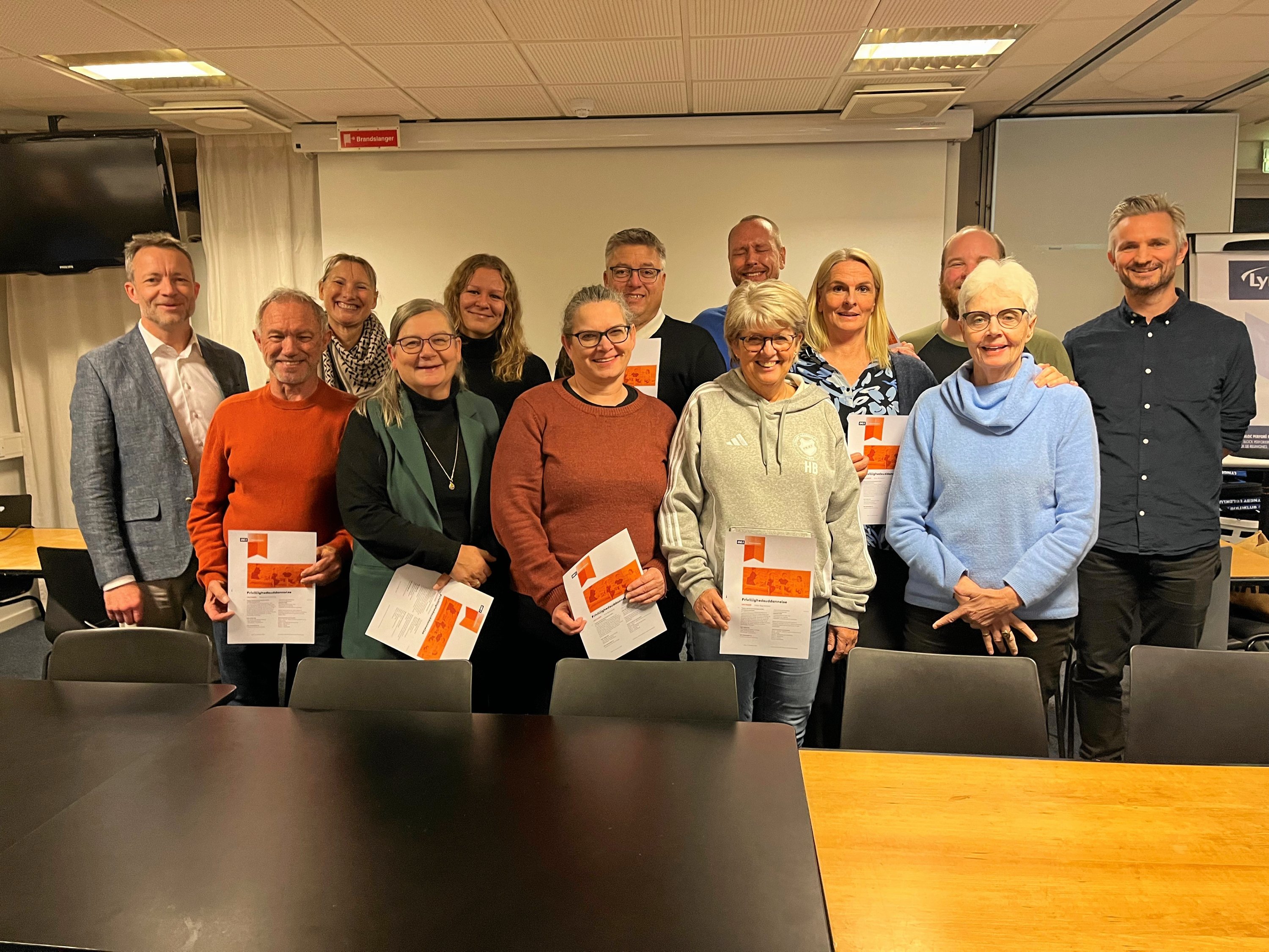 Nogle af deltagerne fra frivillighedsuddannelsen.