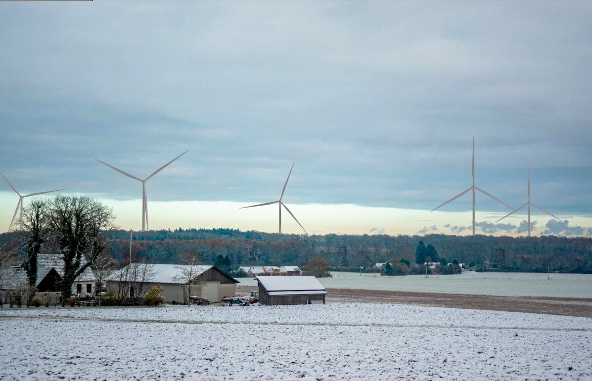Sådan her kan det potentielt komme til at se ud i landskabet, hvis energiparken bliver til virkelighed.