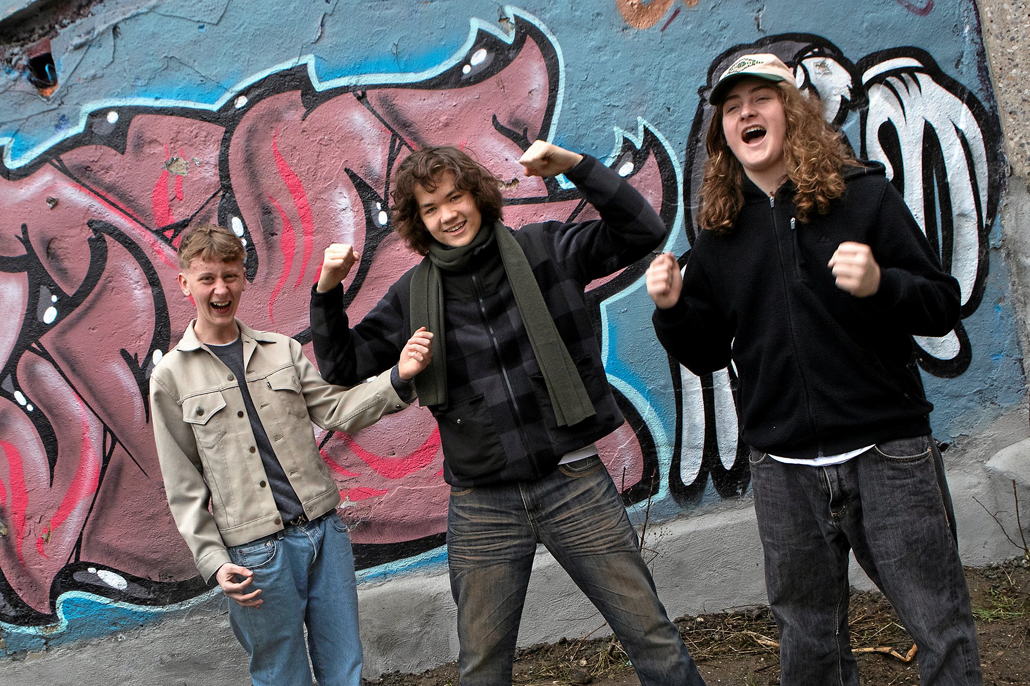 Det unge band Ashes of Billy går et stort år i møde. Fra venste: Anton Stampe (bas), Daniel Hermann (guitar og vokal) og Johan Borgaa (trommer).