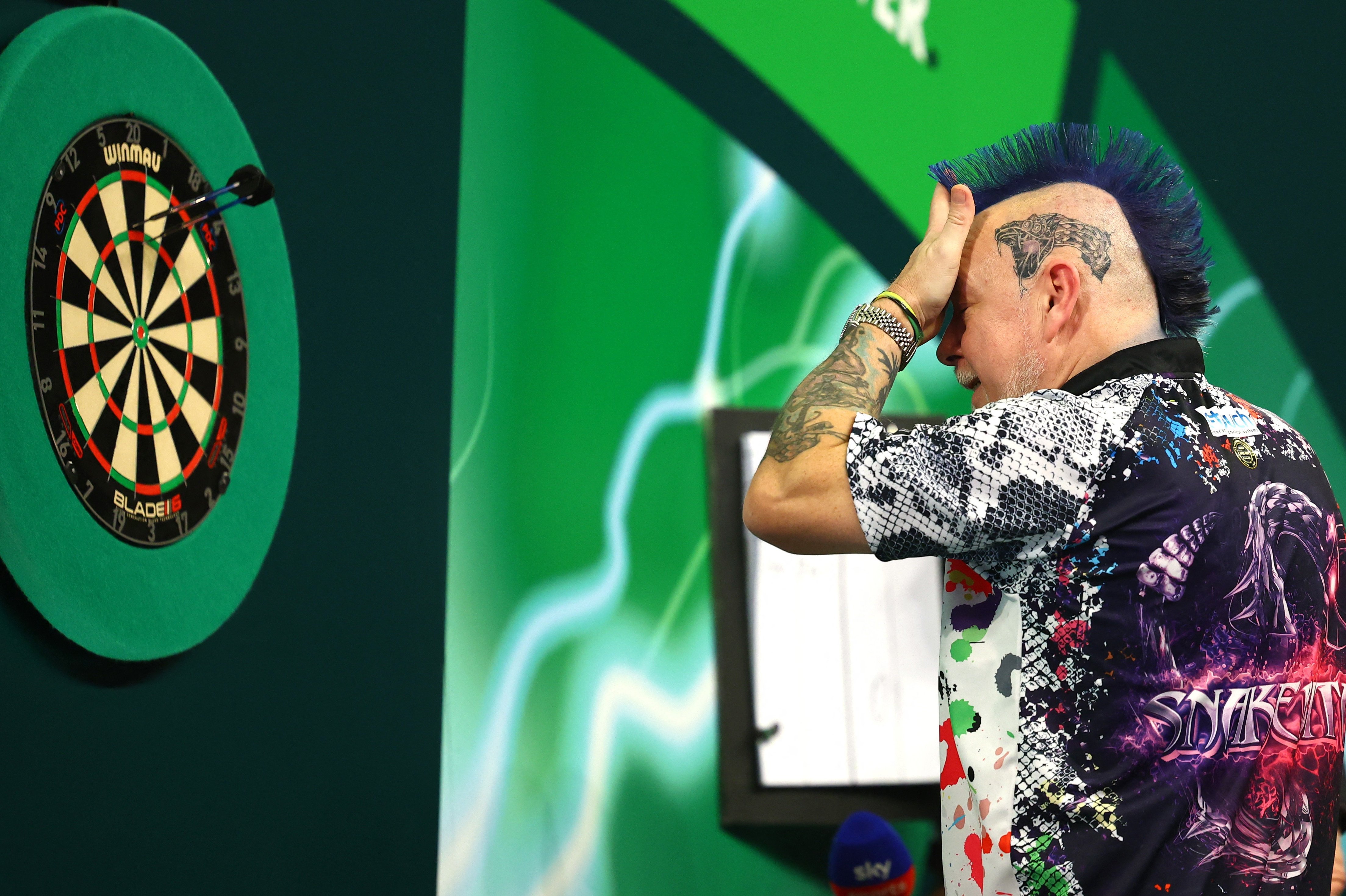 Peter Wright vandt verdensmesterskabet i dart i 2020 og 2022. Han genvinder det ikke i år.