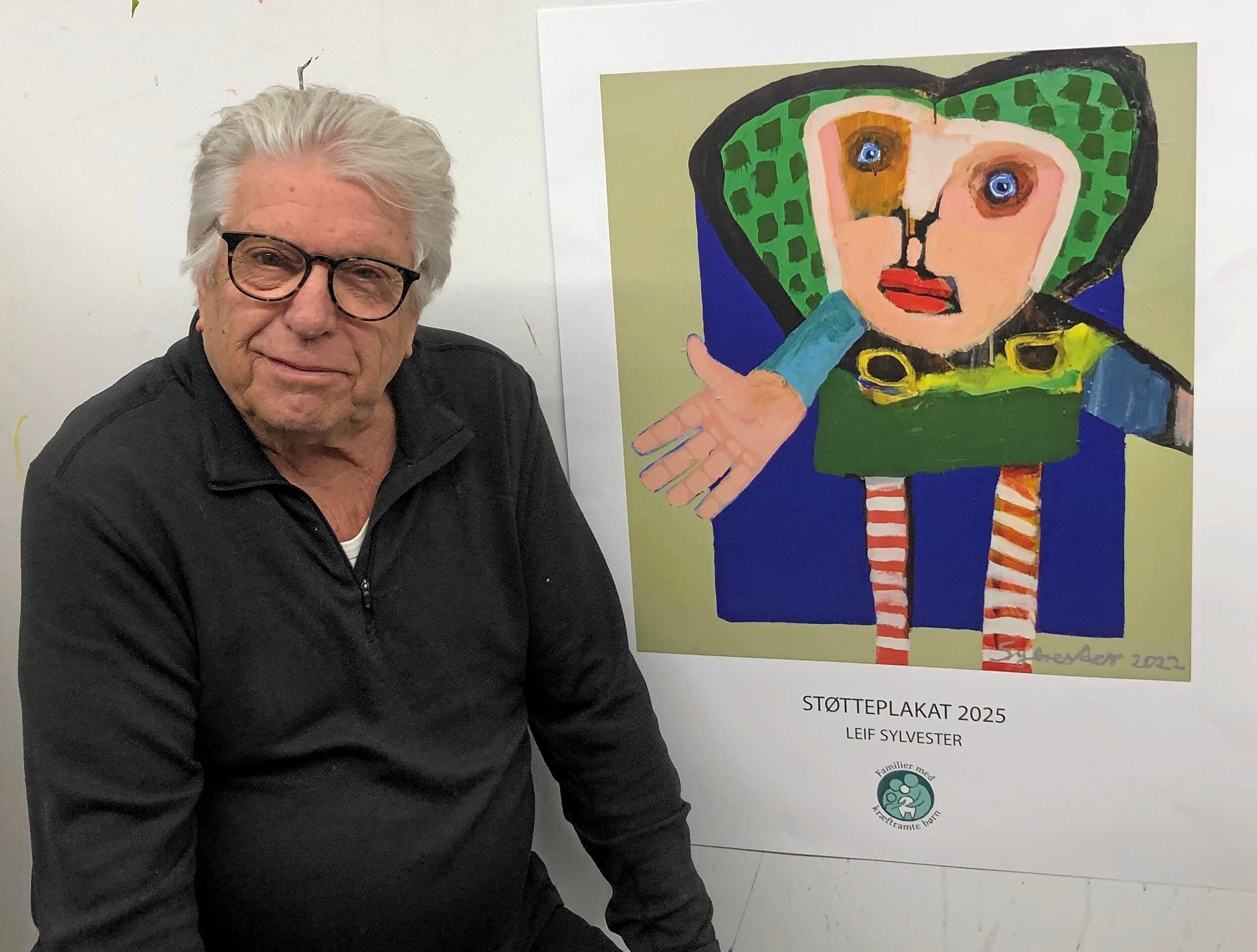 Leif Sylvester er kunstneret bag årsbilledet 2025 for foreningen Familier med kræftramte børn.