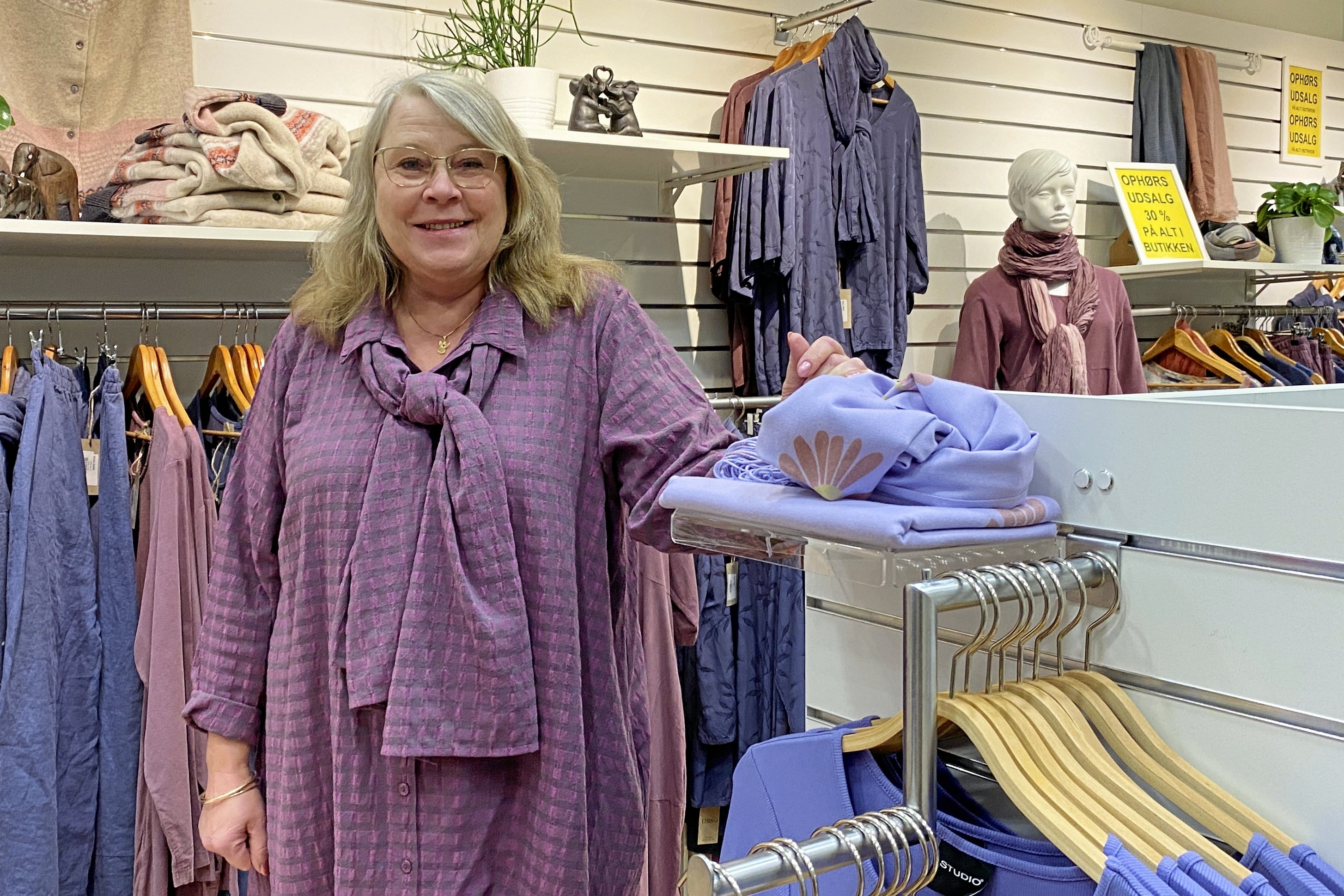 Dorte Jørgensen er helt afklaret med sin situation og den beslutning, hun har truffet om at lukke sin butik.