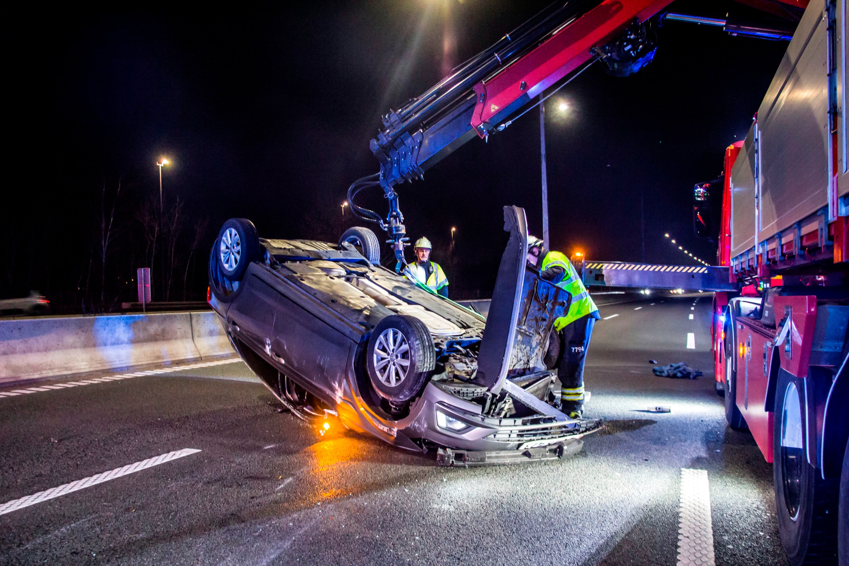 Fører stak af fra solouheld på Helsingørmotorvejen.