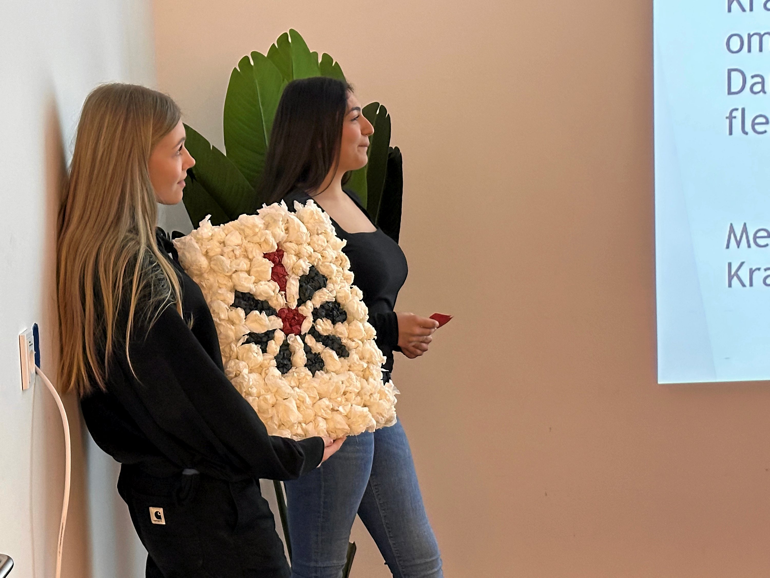 Eleverne skal fremstille 50 indkøbsnet ved at genbruge gamle bannermaterialer fra City2. Indkøbsnettene skal sælges i Bahne i City2, og overskuddet går til et velgørende formål.