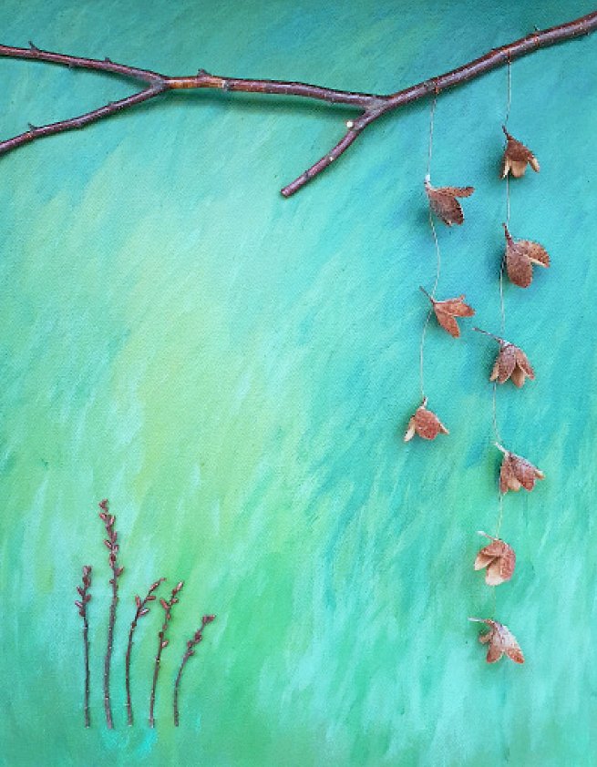 Kunstner Katrine Thuesens værk pryder plakaten for udstilling i Fuglsanghus.