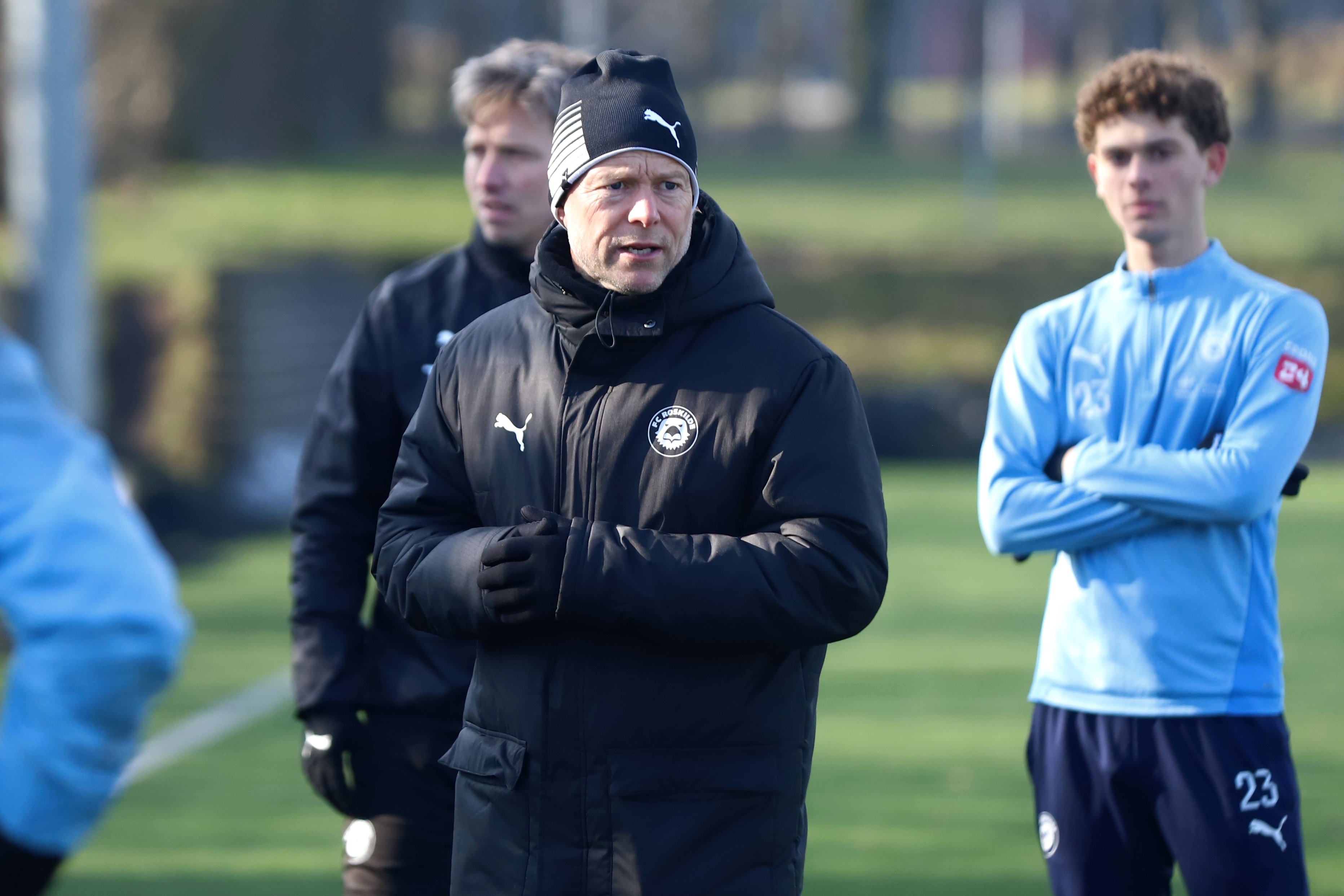 Kristoffer Johannsen under opstarten i FC Roskilde sidste vinter.