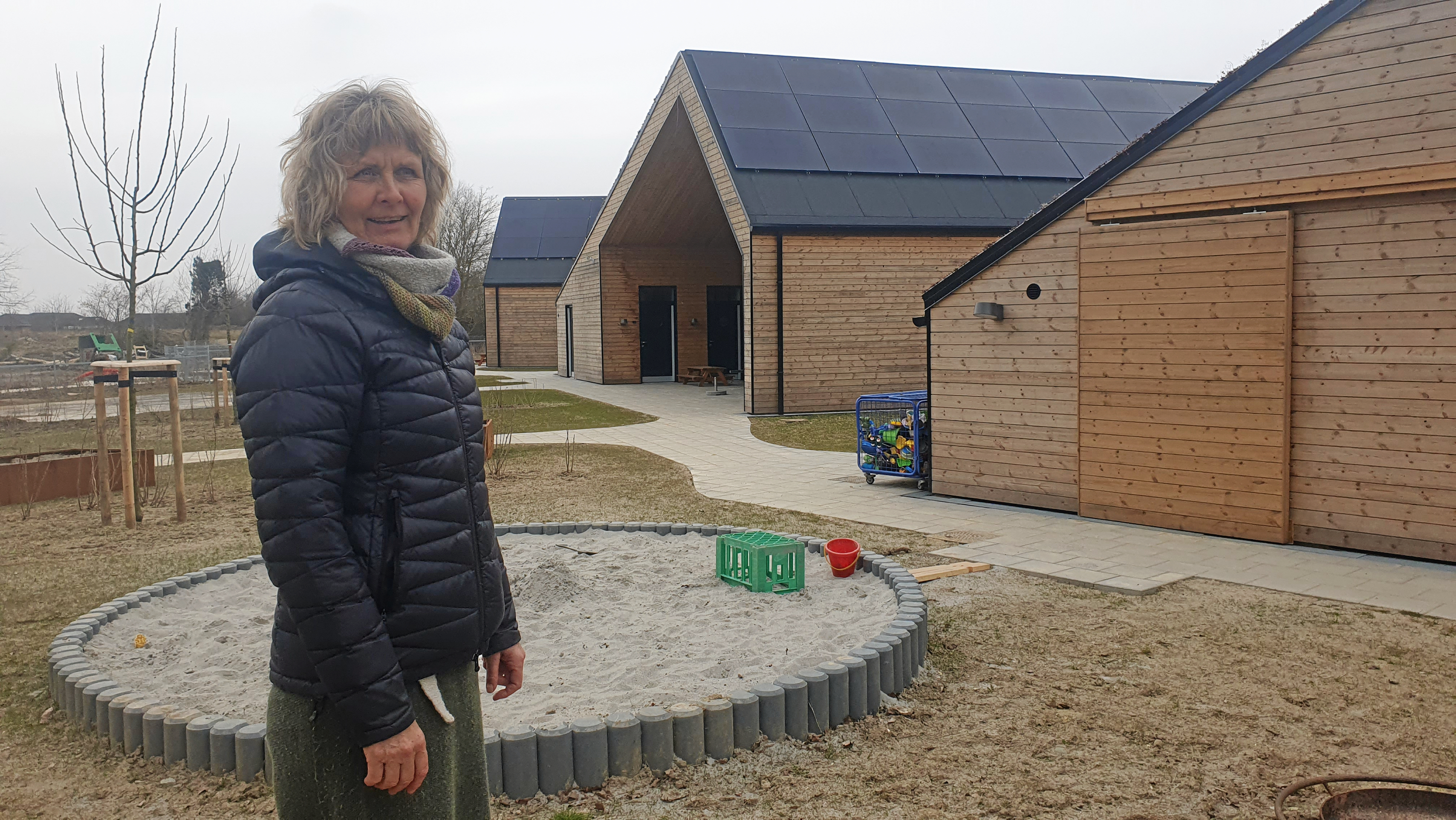 Laila Hertel Gunthel fra Præstø Børnehus glæder sig over, at det 55 millioner dyre byggeri nu står klar, og at børnene allerede har taget godt imod det.
