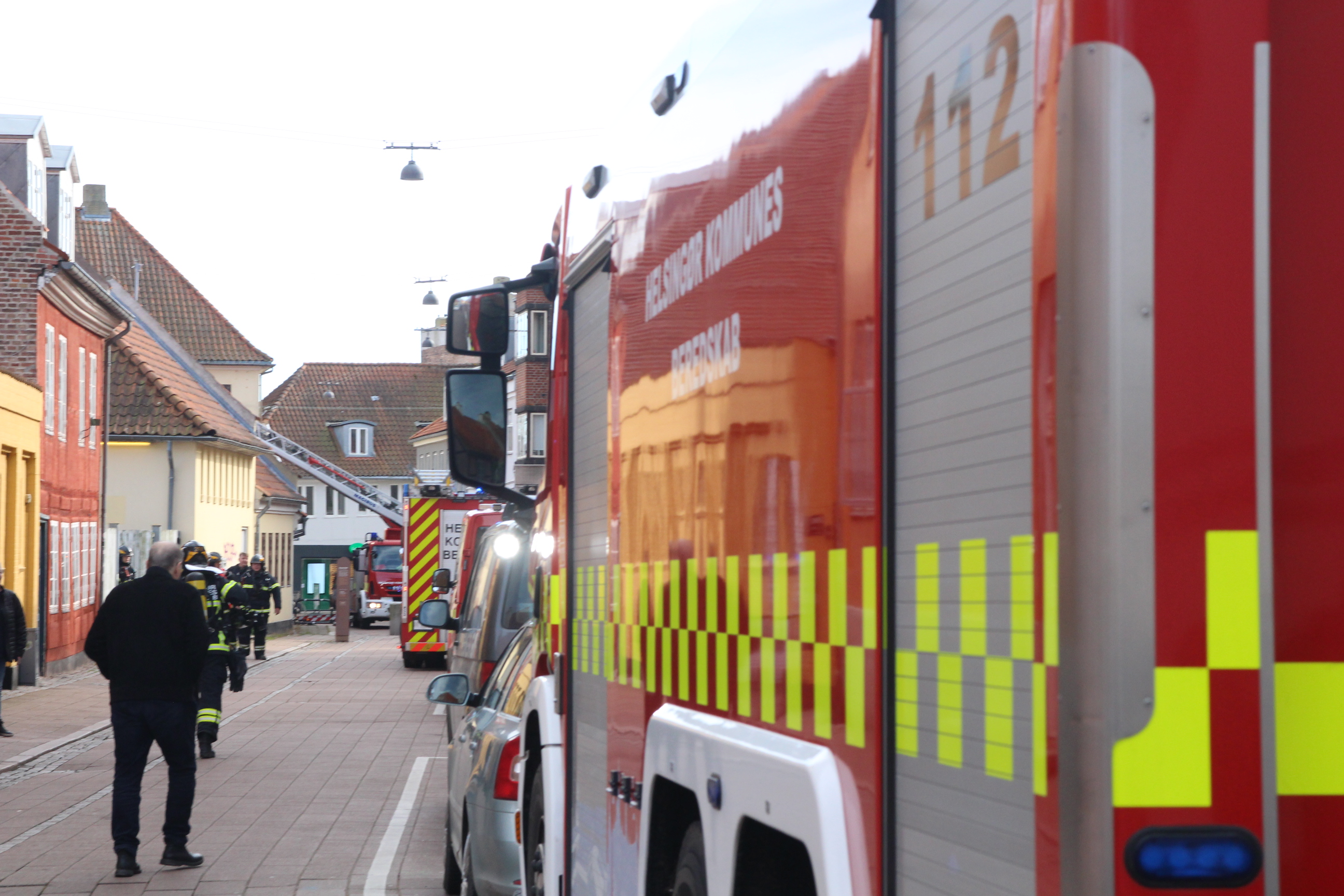Helsingør Kommunes Beredskab var hurtigt på stedet.