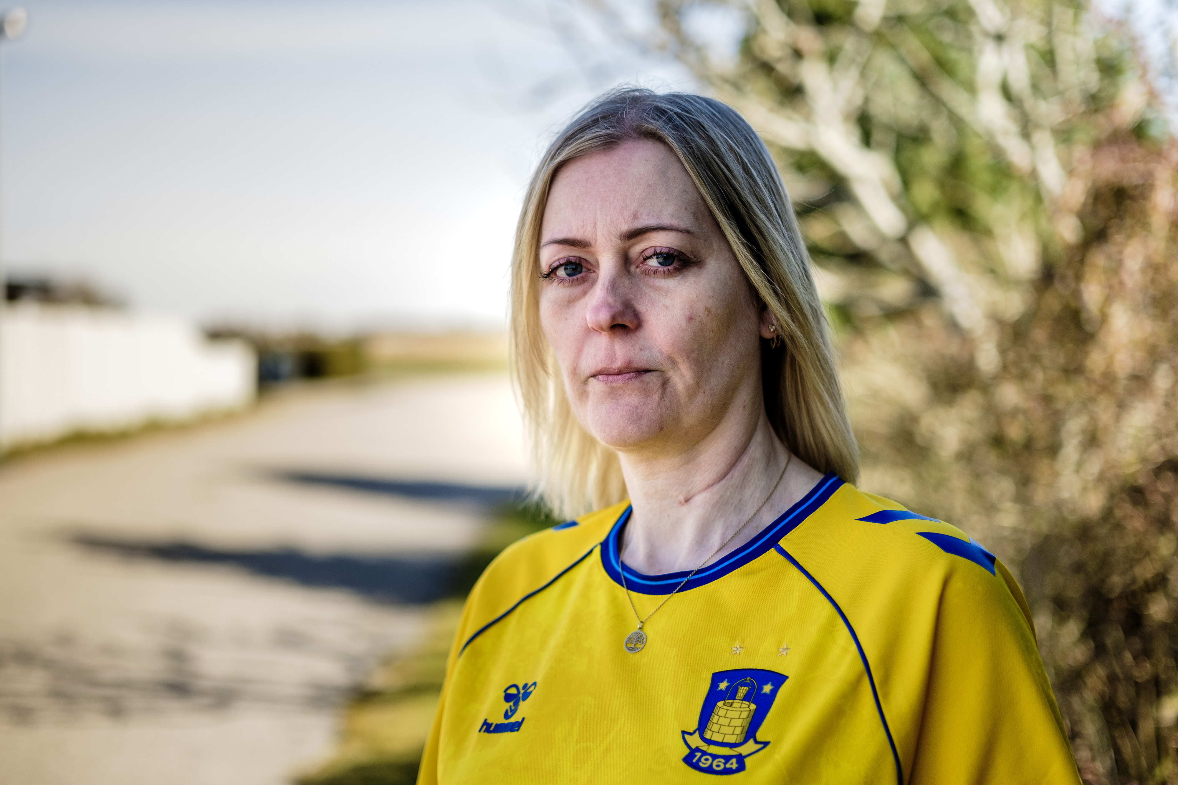 44-årige Gitte Plauborg fra Frederikssund er rystet over de vagter, hun mødte ved indgangen til Cepheus Park i Randers den 10. marts 2025.