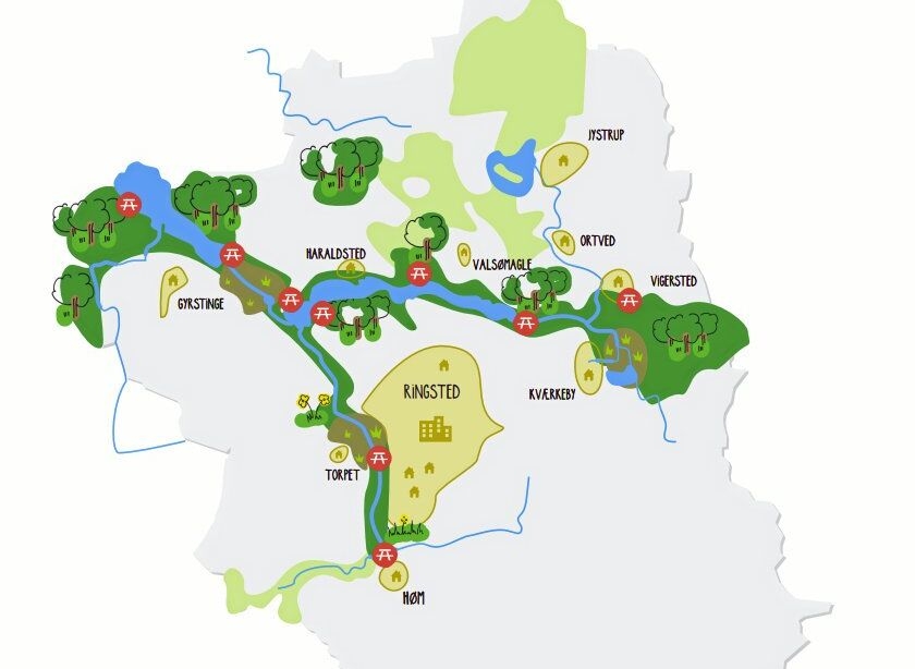 Sådan har et af de tidligere skitseforslag til Ringsted Naturpark set ud. - Ringsted Kommune Sådan har et af de tidligere skitseforslag til Ringsted Naturpark set ud.