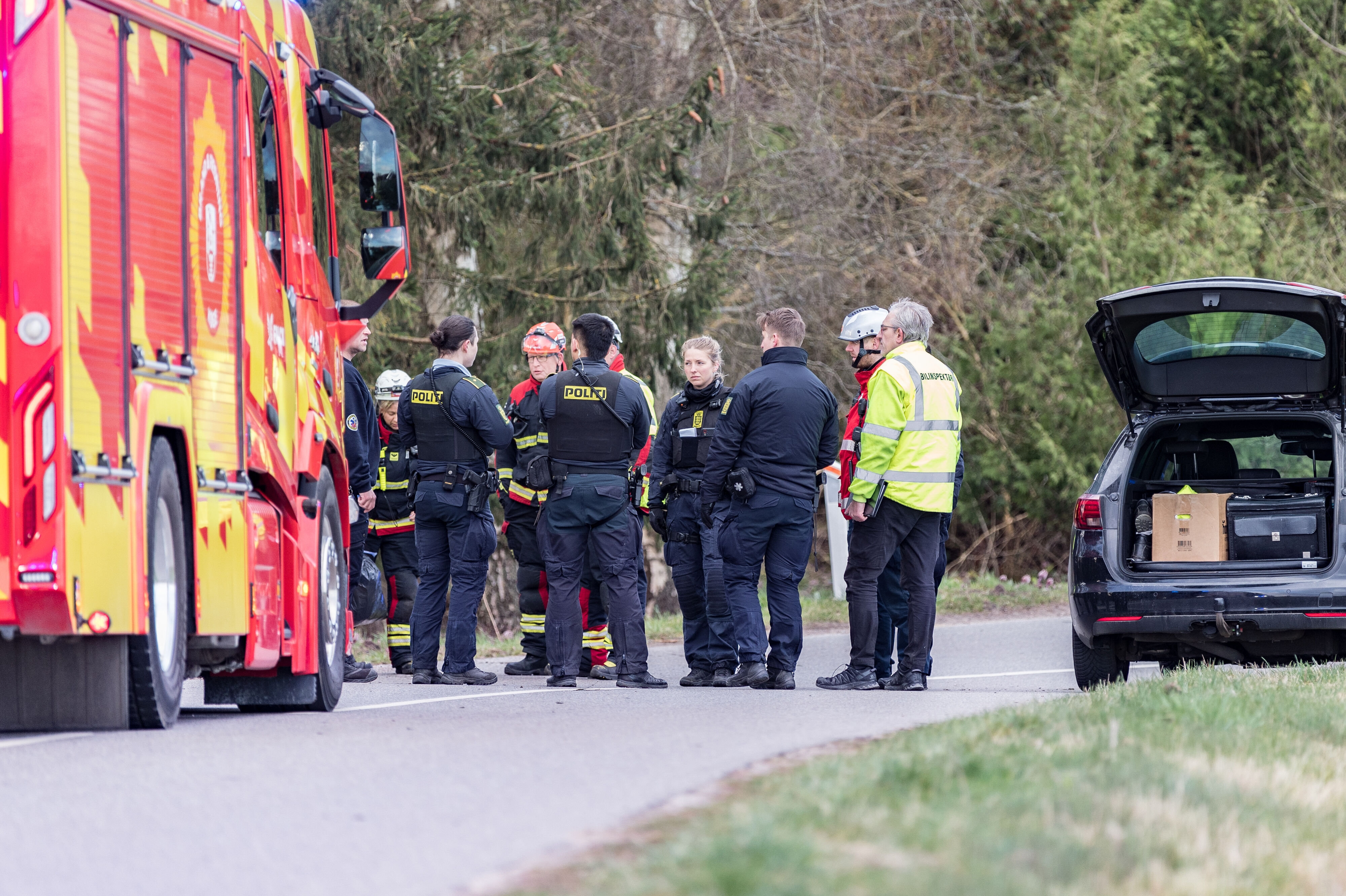 Politiet er lørdag morgen rykket ud til en alvorlig trafikulykke ved Borup.