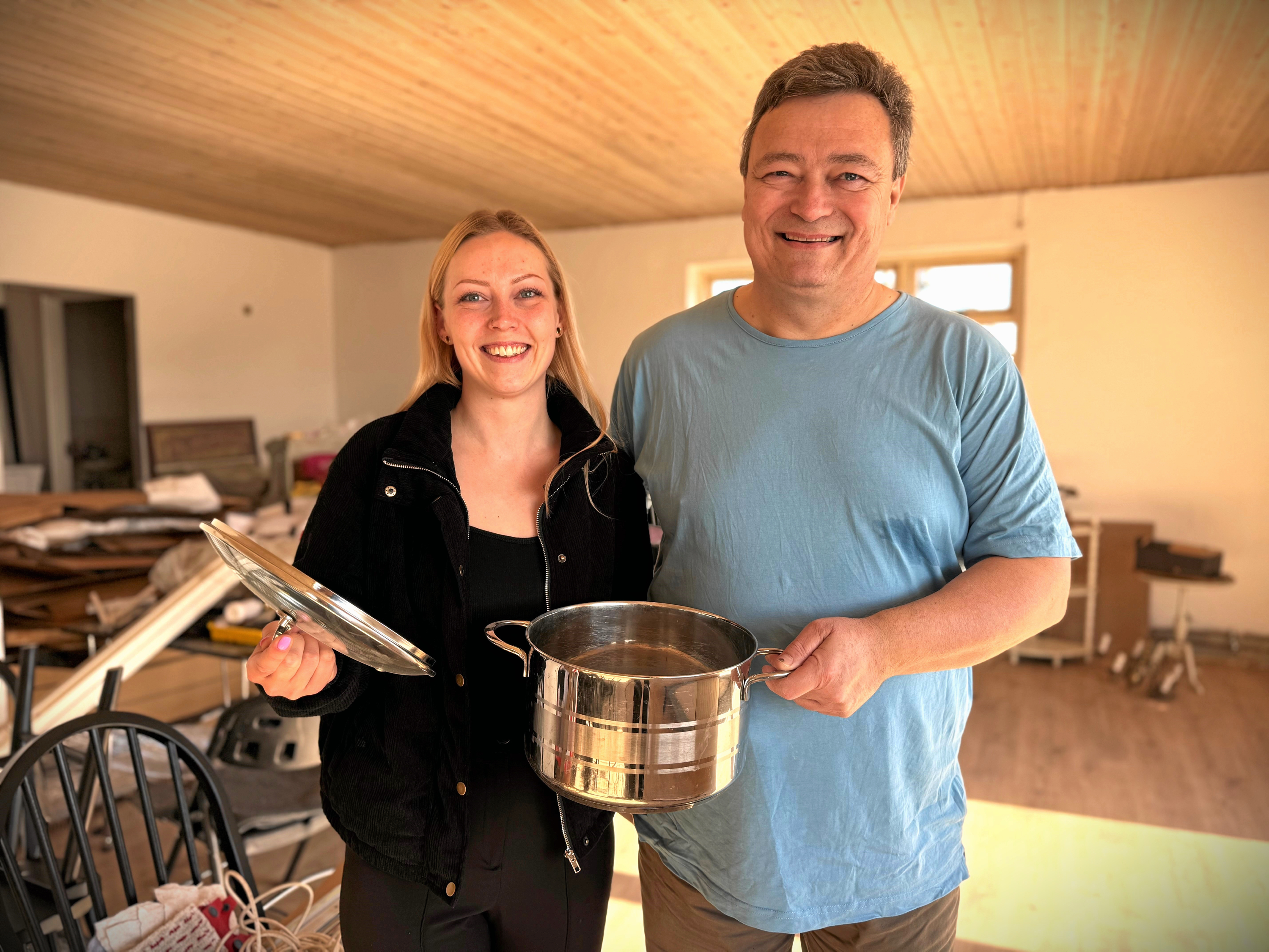 Sarah og Søren Vinding Nielsen - datter og far - har sat gryden i kog til et nyt madsted i Holbæk.