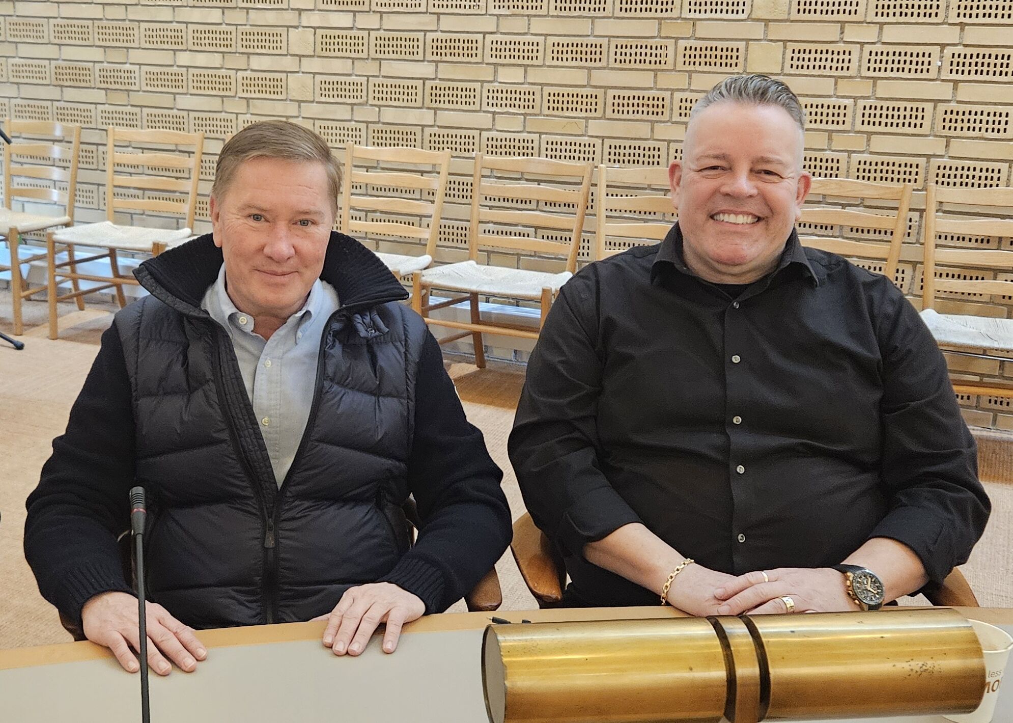 Lars-Christian Brask og Lars Holst Kruse, nu tidligere partifæller.