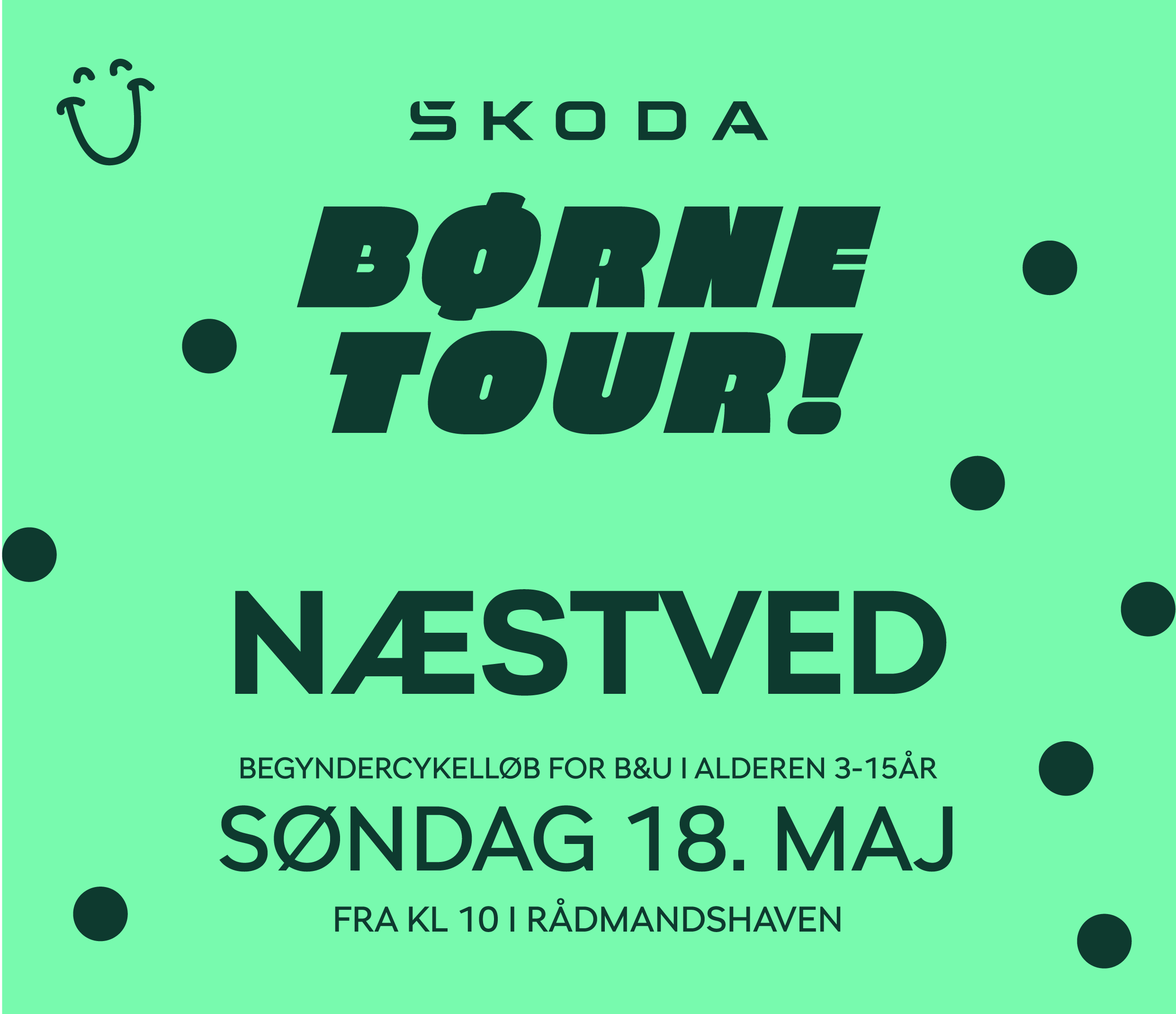 Der er både Tour-magi og cykelsjov for børn, når Skoda BørneTour igen kommer til Næstved søndag den 18. maj. Samtidig skal BørneTour få flere børn op på cyklerne, mener Næstved BC, Danmarks Cykle Union og hovedsponsoren Skoda.