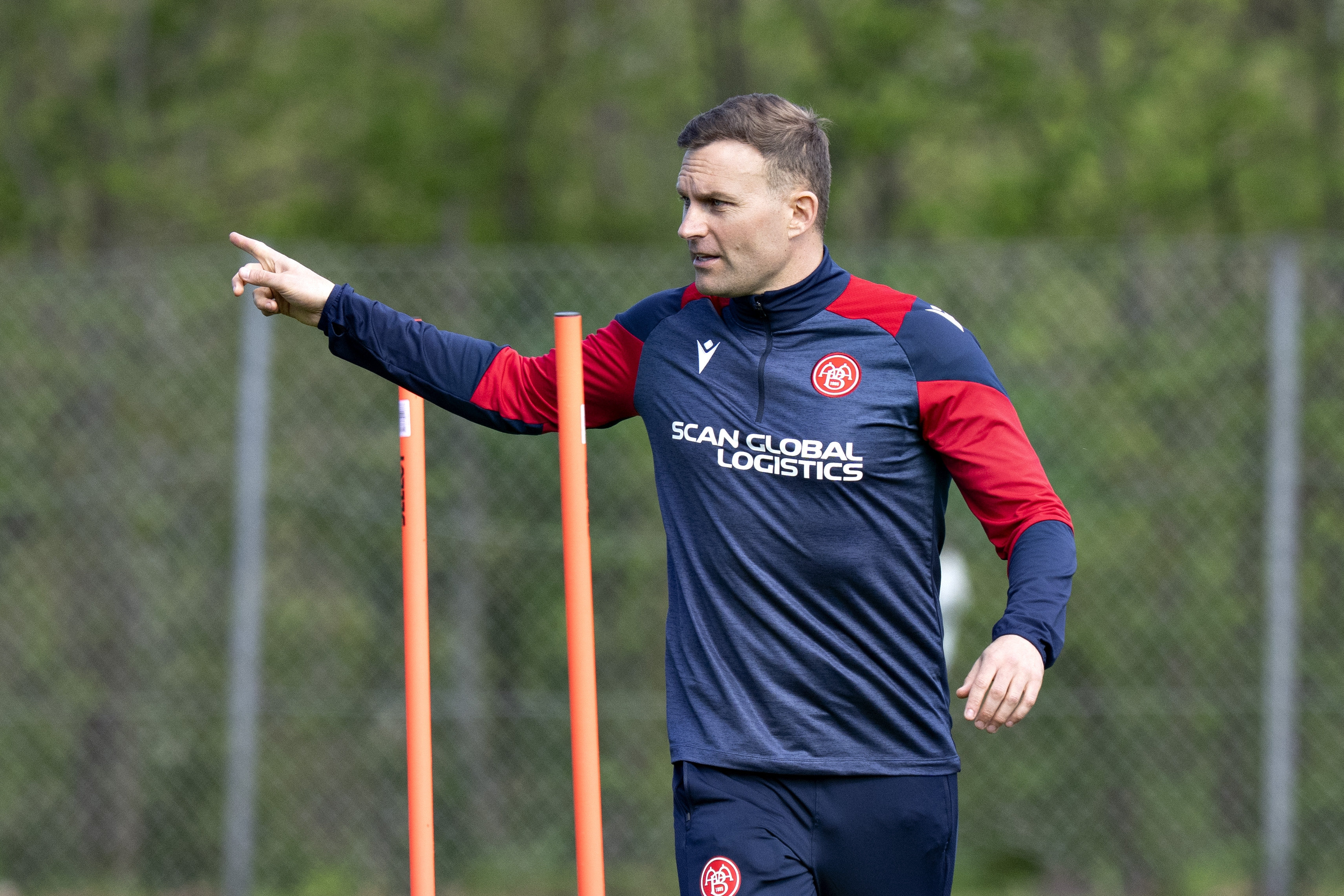 Kristoffer Wichmann var torsdag i spidsen for sin første AaB-træning.