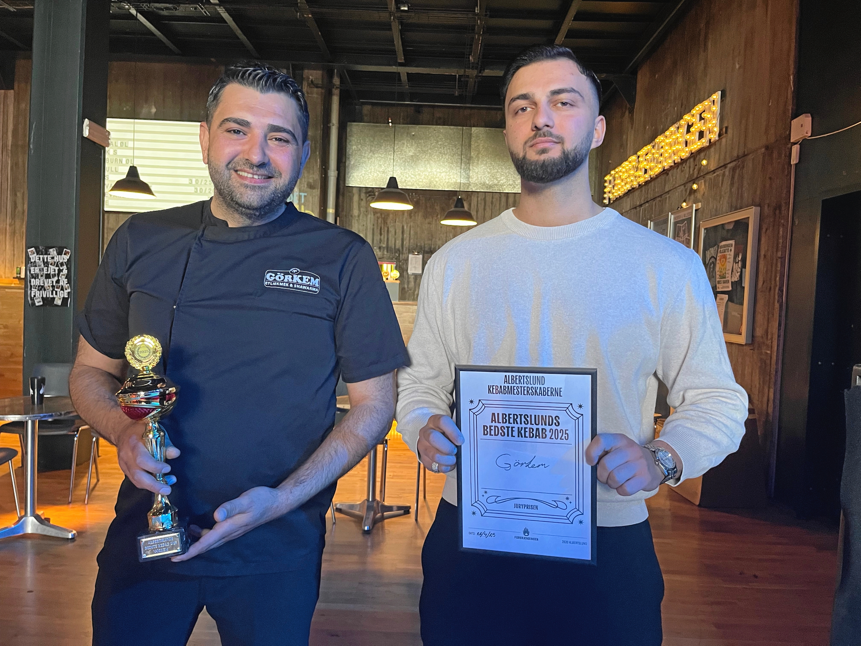 Görkem Etliekmek & Shawarma House løb med hovedprisen ved kebabmesterskaberne i Albertslund i 2025. - Christian Ambæk Görkem Etliekmek & Shawarma House løb med hovedprisen ved kebabmesterskaberne i Albertslund i 2025.