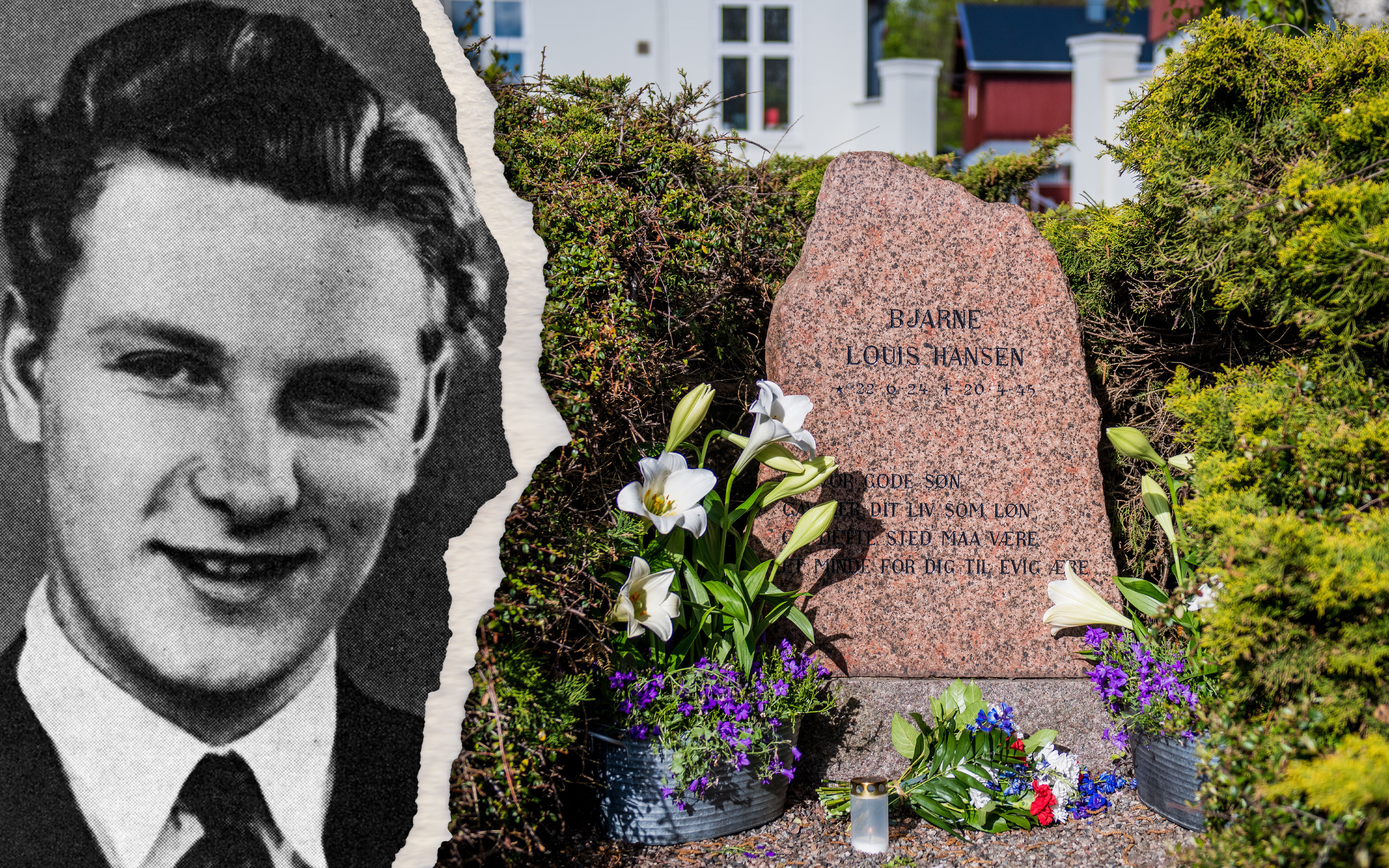 Bjarne Louis Hansen blev dræbt under en skudveksling med tyske soldater ved Pilegården i Brøndbyøster den 20. april 1945.