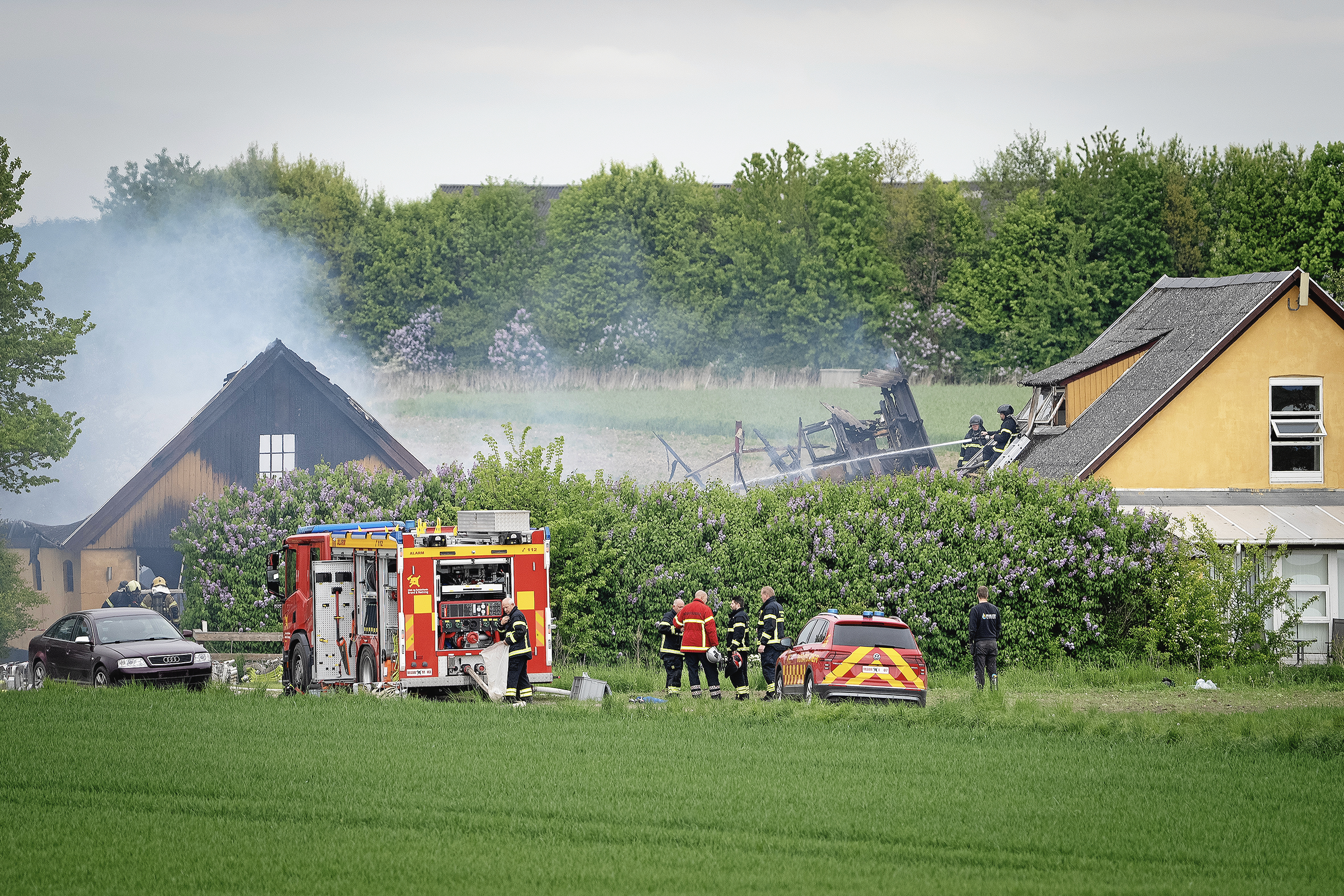 Branden var hård ved bygningerne på gården ved Kværkeby, og lige nu kan man ikke bo der.