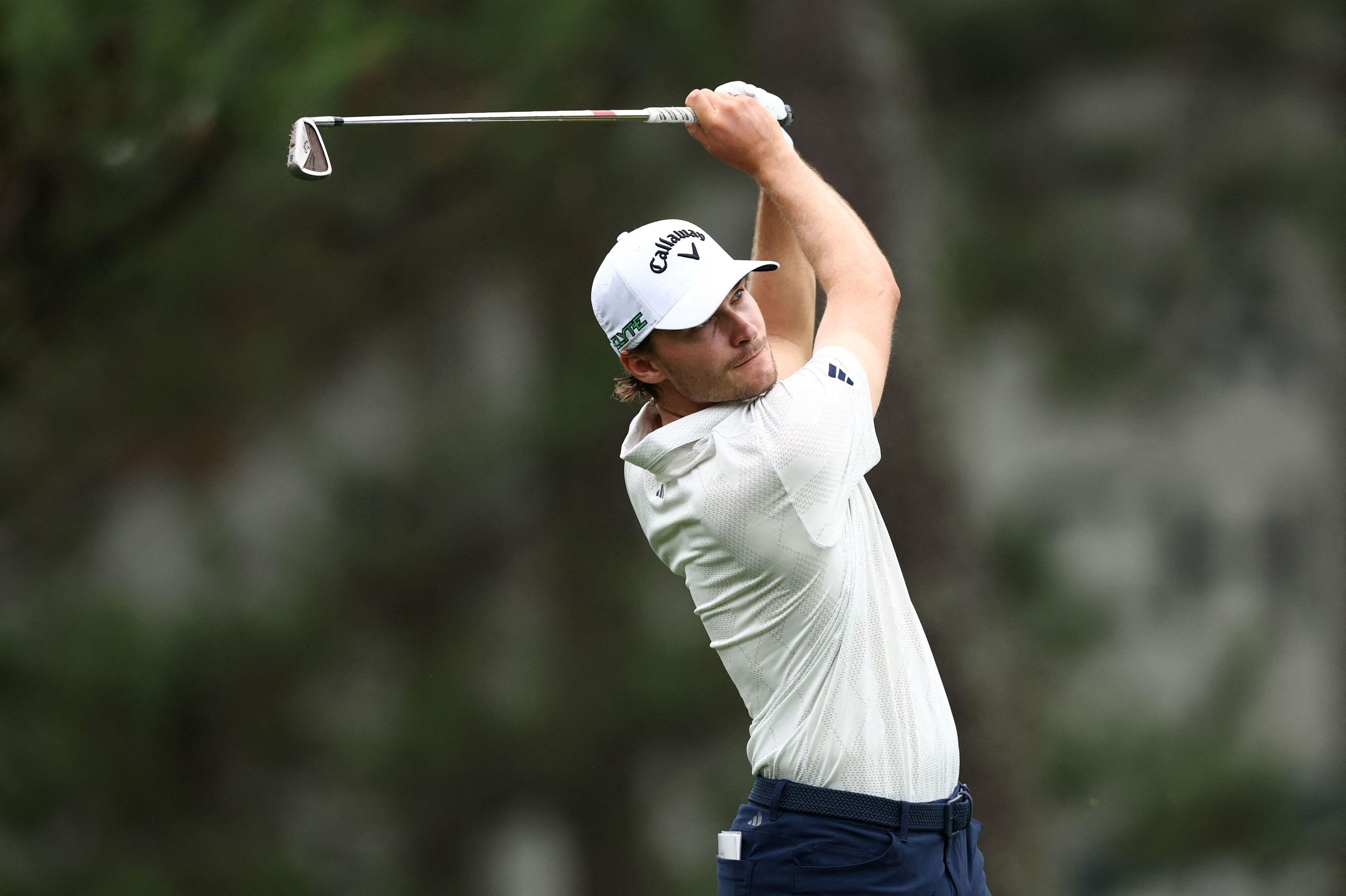 Rasmus Højgaard kunne ikke fastholde torsdagens gode spil, da anden runde blev afviklet på Quail Hollow-banen i North Carolina.