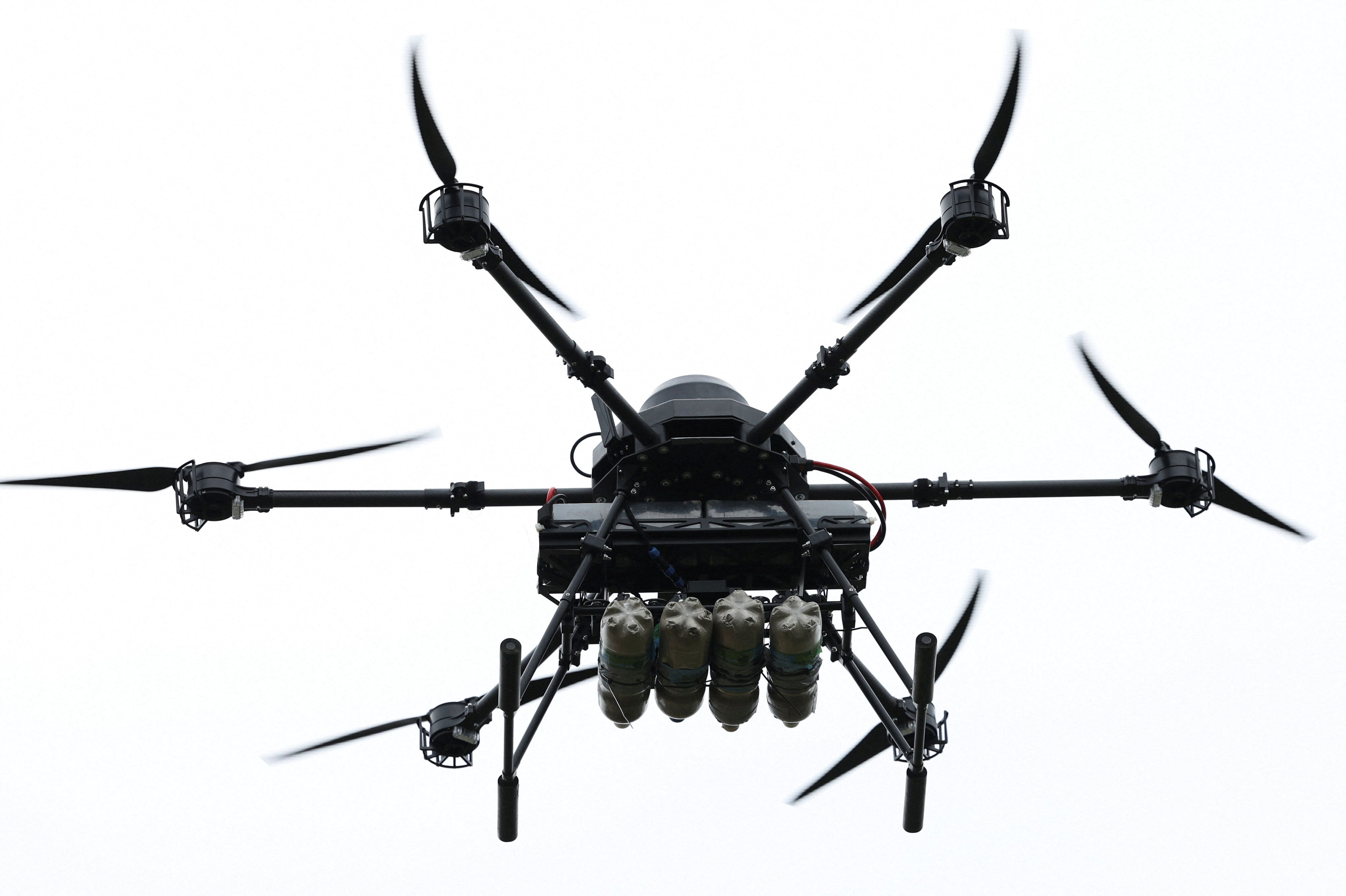 Dronerne blev ifølge en ukrainske efterretningskilde fragtet ind i Rusland, inden de blev sendt afsted mod målene. (Arkivfoto).
