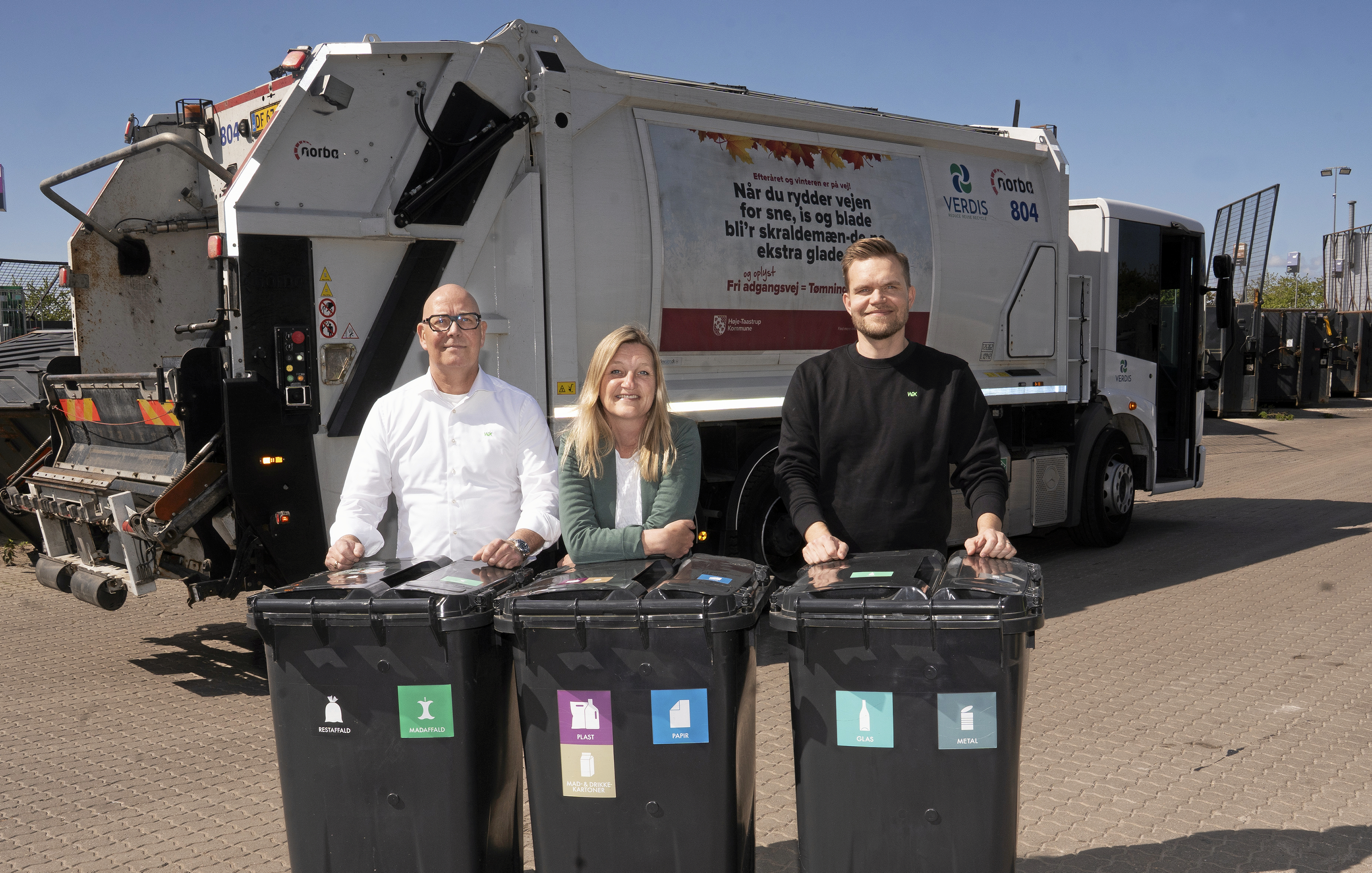 Det bliver nemmere at håndere affald, lyder det fra Anders Krøjmand Humle, Sussi Jørgensen og Simon E Pedersen.