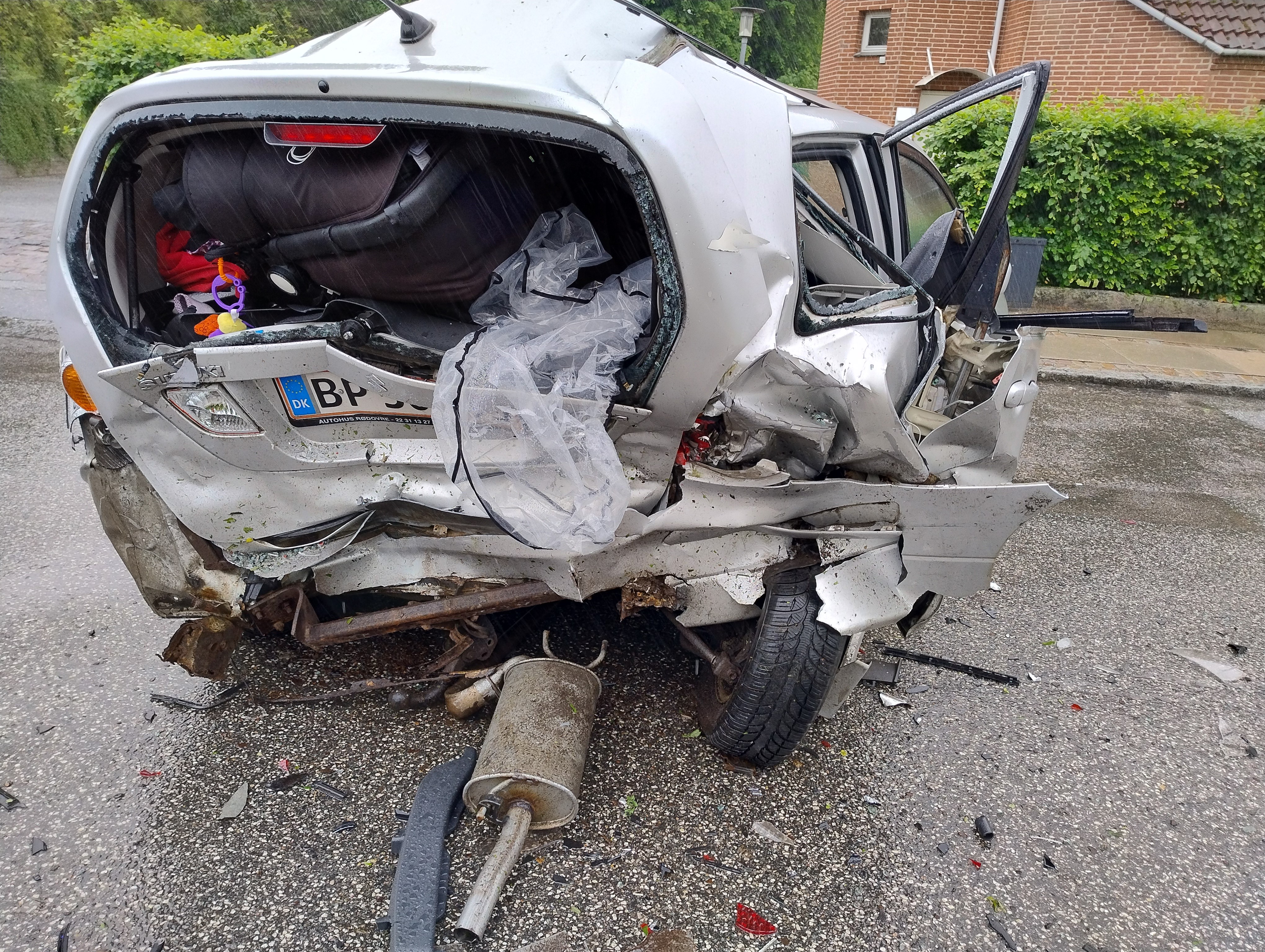 En familie fik sig en ubehagelig overraskelse fredag morgen.