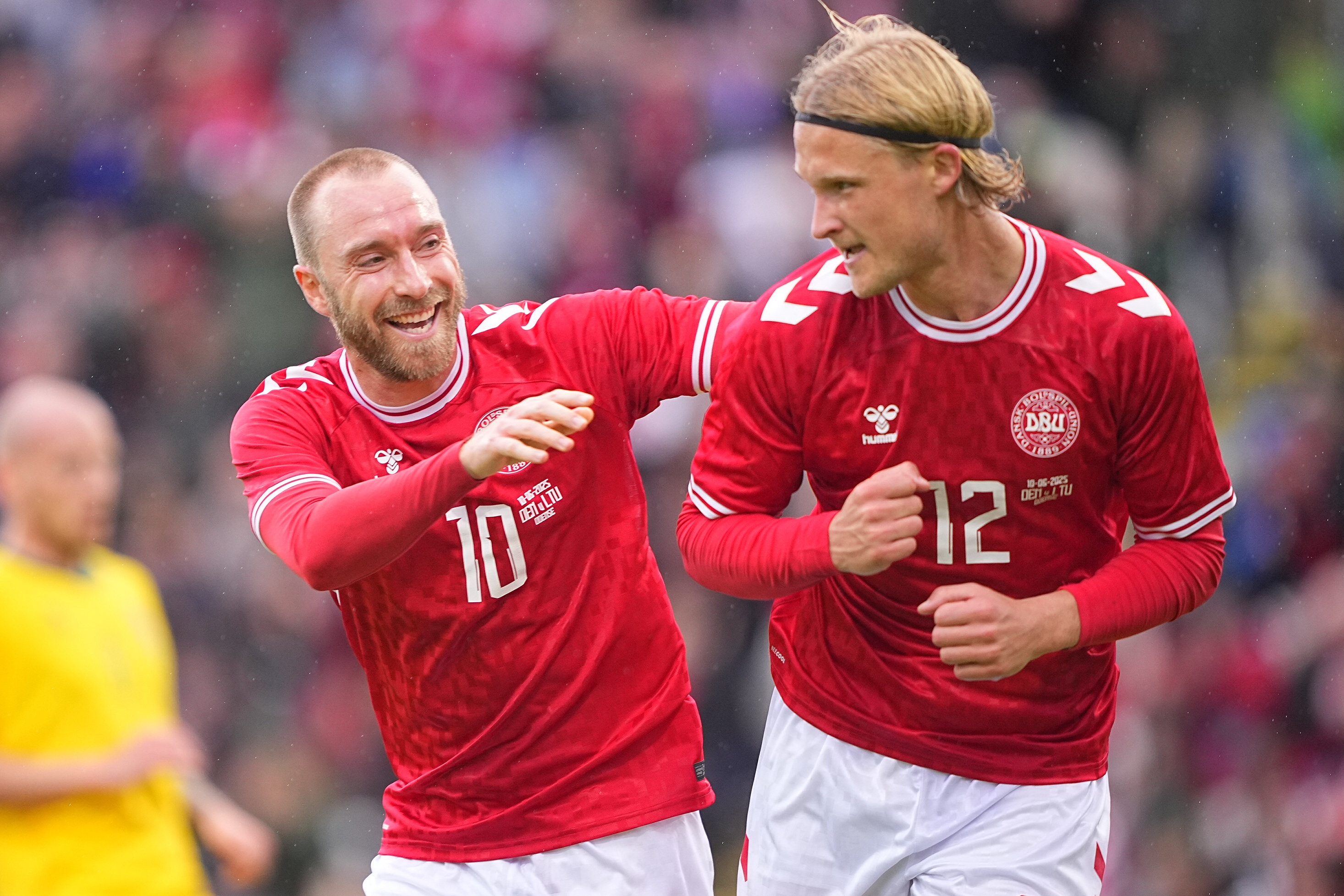 Christian Eriksen og Kasper Dolberg var med til at sparke den danske målfest i gang.