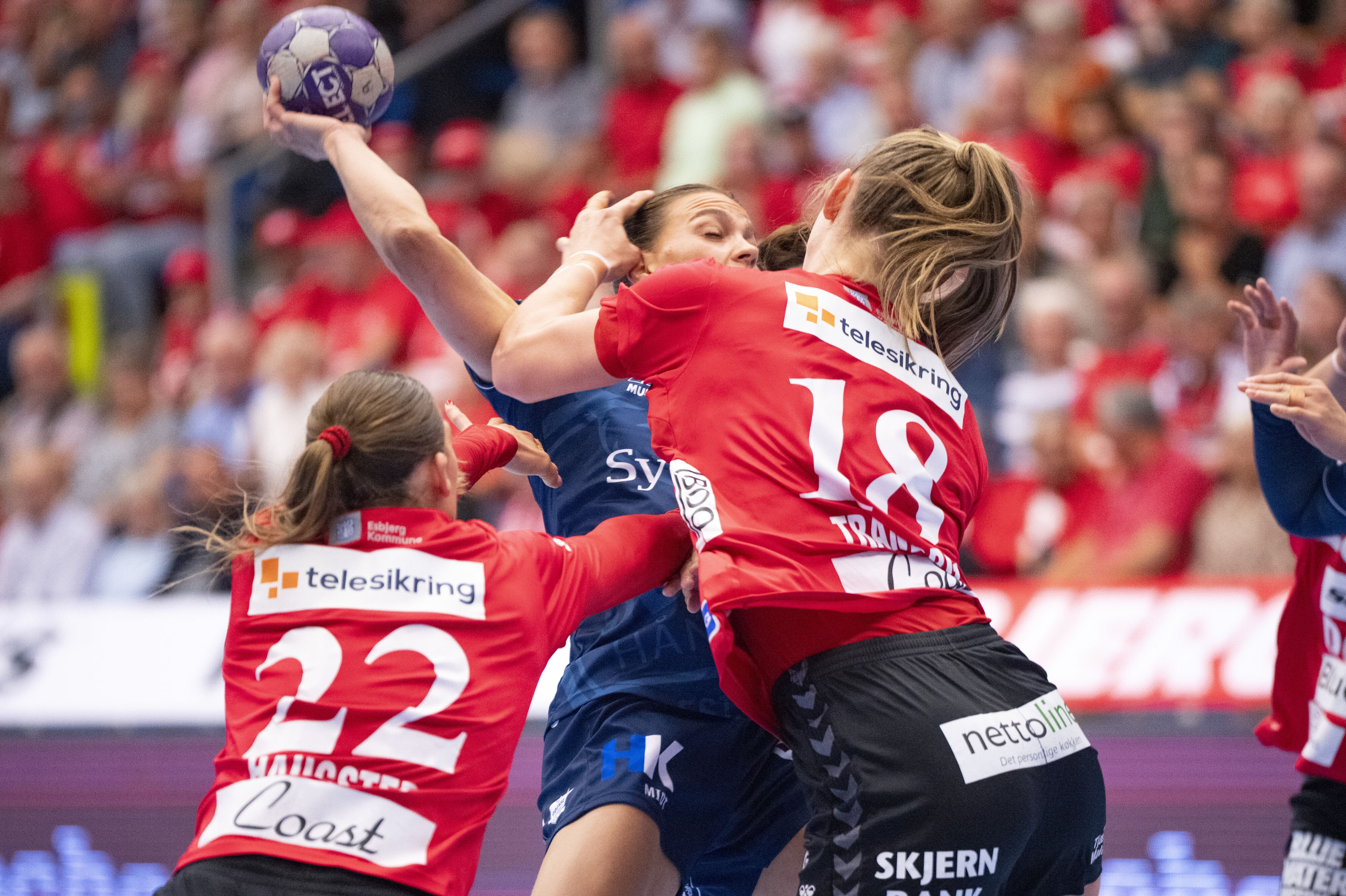 Odense vandt søndagens anden DM-finale mod Team Esbjerg. Torsdag tørner de sammen igen i den altafgørende finaledyst. (Arkivfoto).