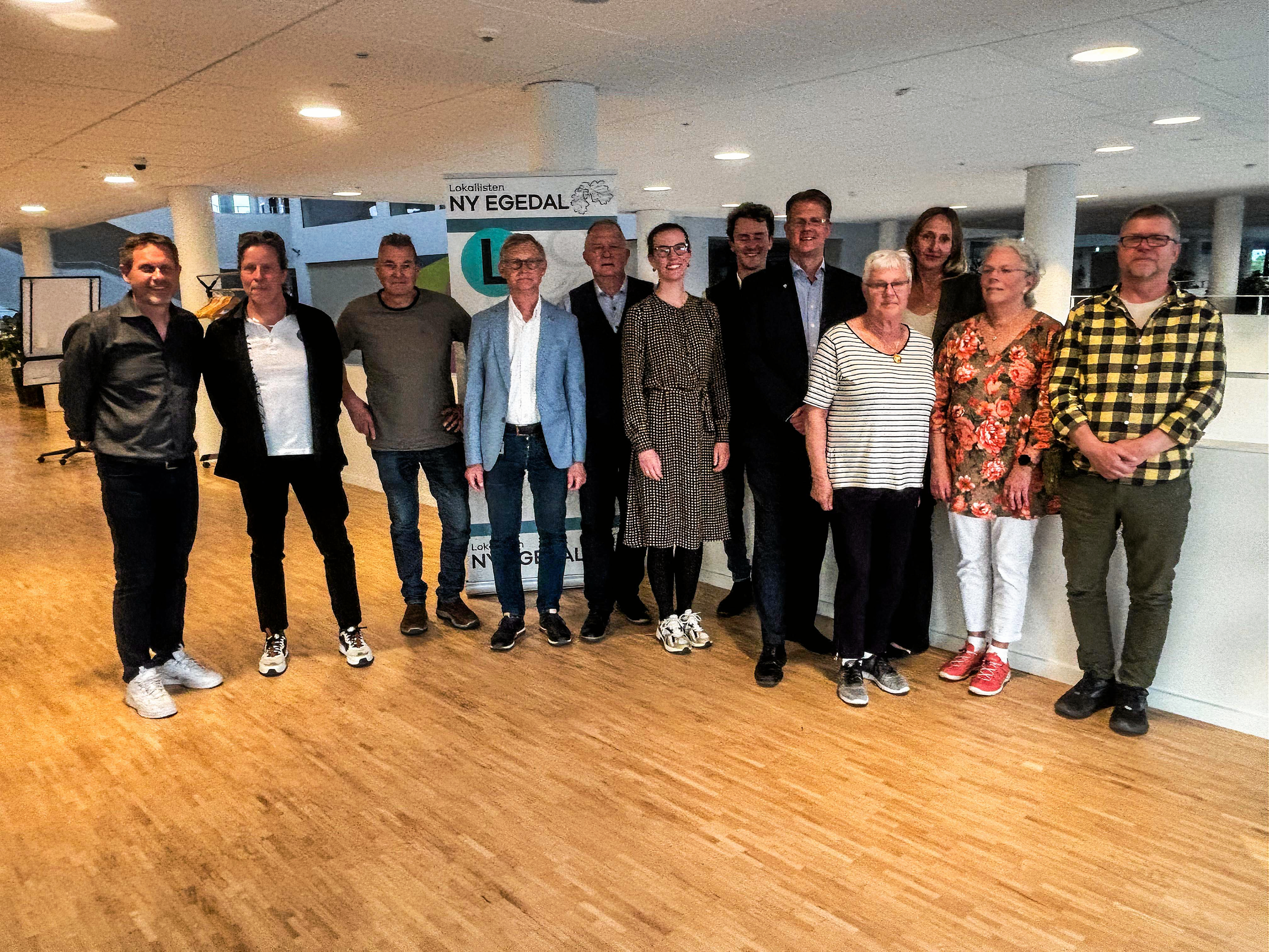 Lokallisten Ny Egedal har holdet på plads til det kommende kommunalvalg. Fraværende på billedet er Paskar Paramasamy, Frederik Stub, Ole Eckhaus, Jørgen Clausen og Mikkel Seiero.