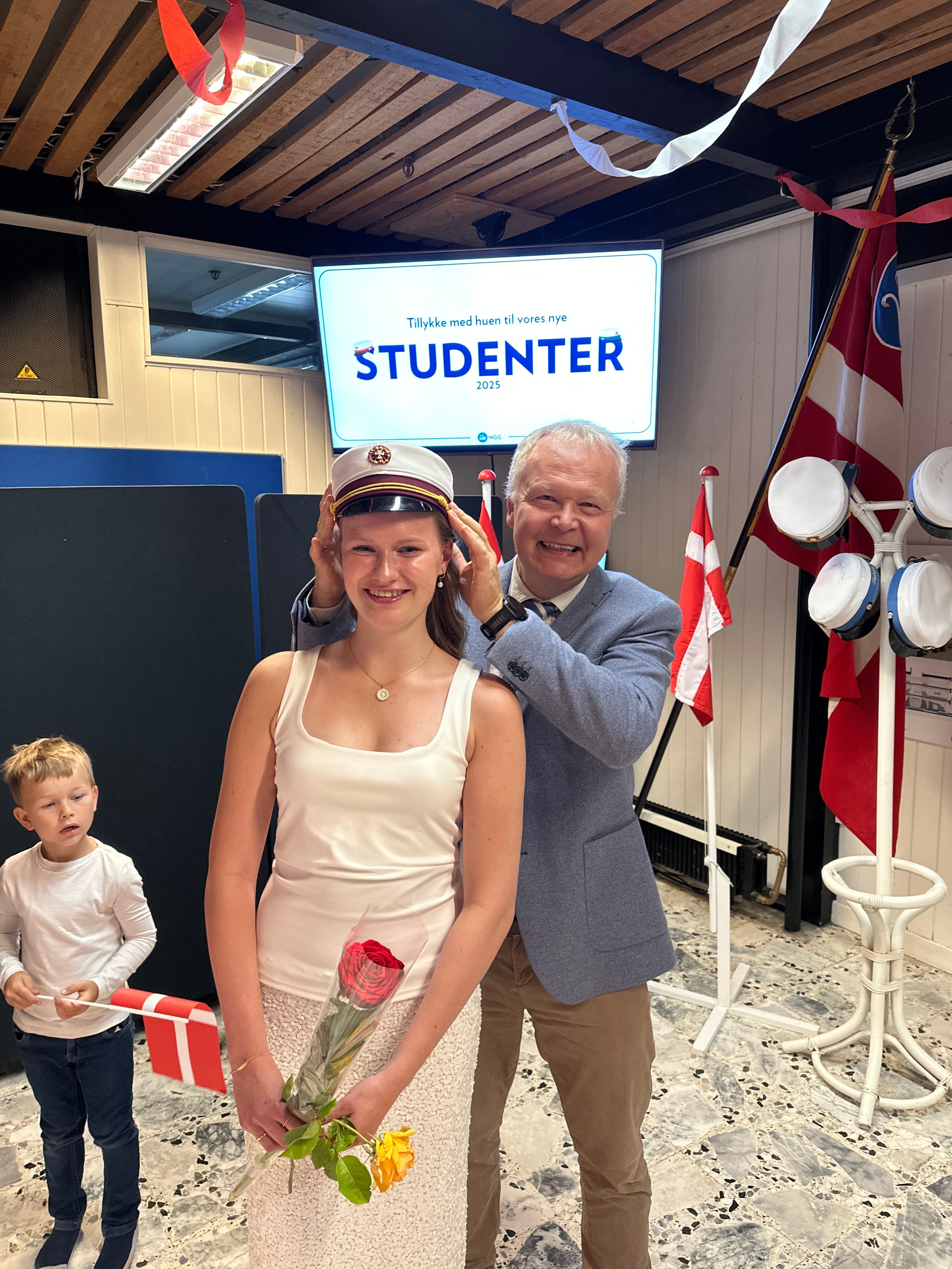 Her ses NGG's første student.
