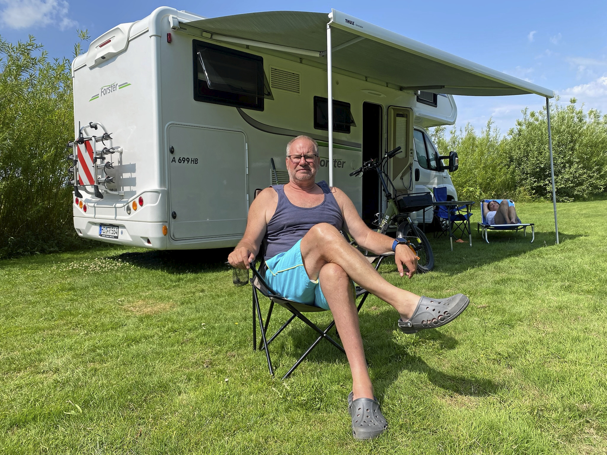 kissen camping Deko-Kissen-Hülle »Camper mit Herz« main image 1