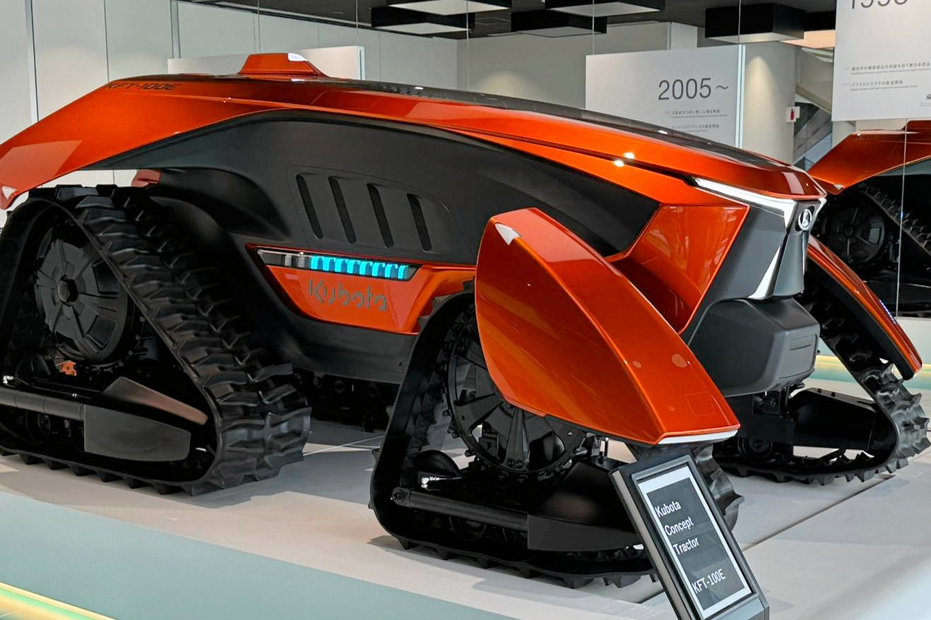 Dette glimt ind i fremtiden i form af en autonom traktor fra Kubota imponerede Nellemanns delegation i Japan.