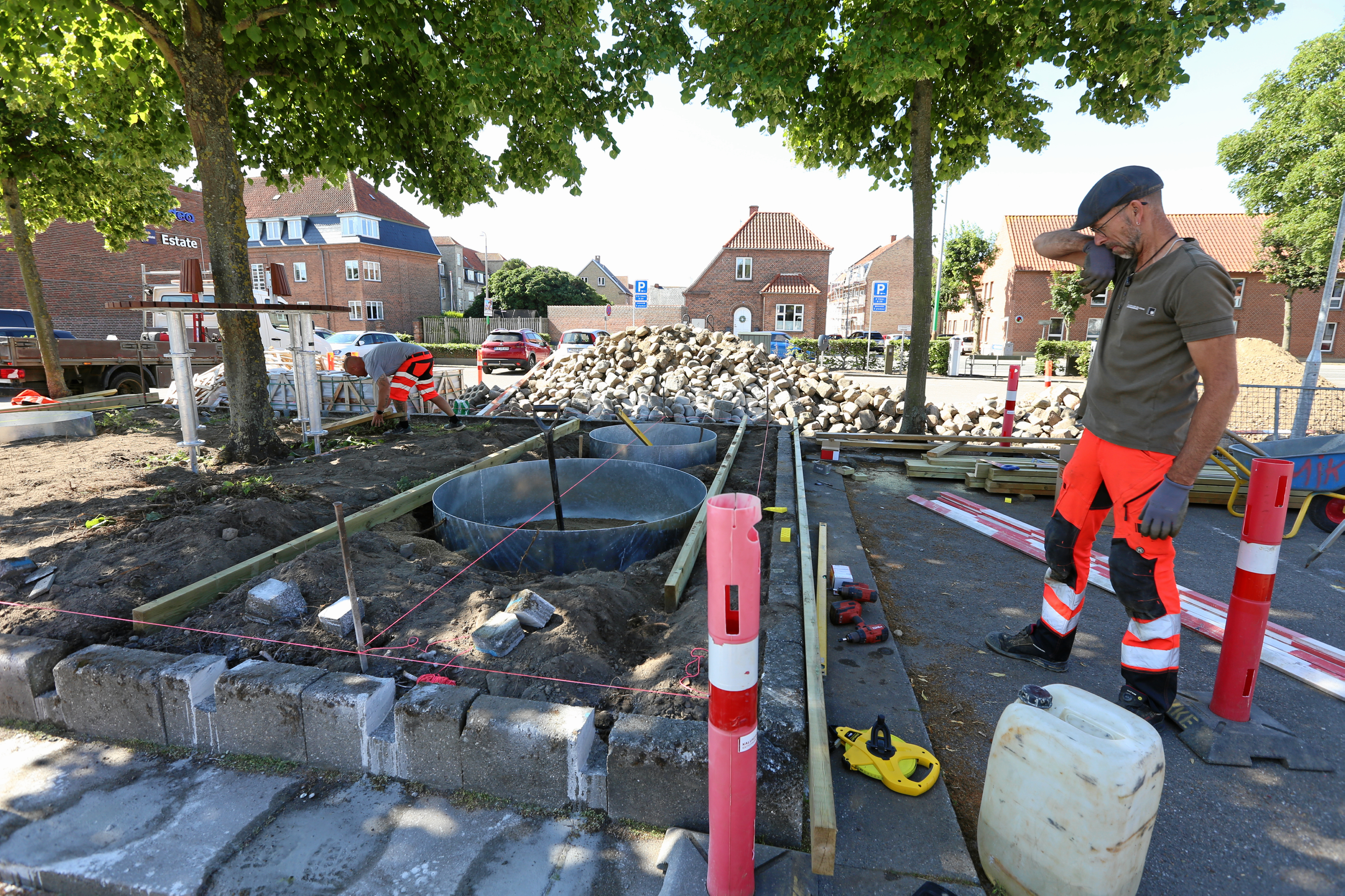 Terrassen på parkeringspladsen kommer til at kunne opfylde flere funktioner.