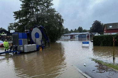 Kraftig regn den 22. juli gav ekstra travlhed i beredskabet, men kommunen slap uden skader. - Jonas Kristinsson Kraftig regn den 22. juli gav ekstra travlhed i beredskabet, men kommunen slap uden skader.